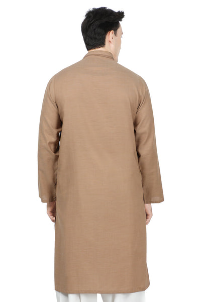 Men's Kurta in Brown SKU: EA2934-BROWN - Diners