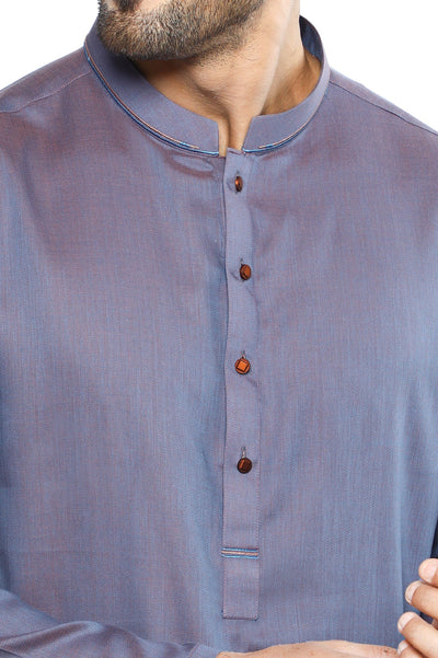 Men's Kurta in Purple SKU: EA3037-PURPLE - Diners