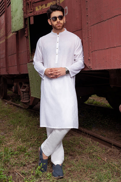 Men's Kurta in Rust SKU: EA3041-WHITE - Diners