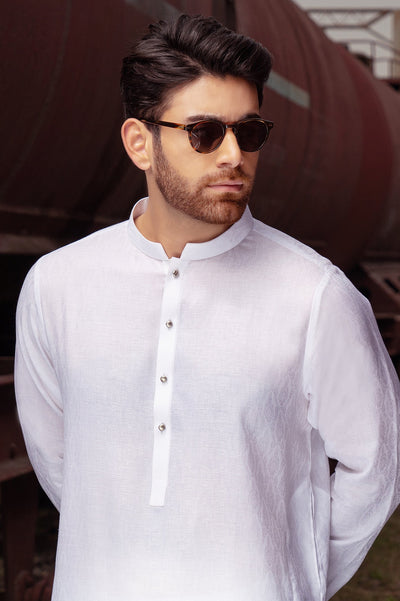 Men's Kurta in Rust SKU: EA3041-WHITE - Diners