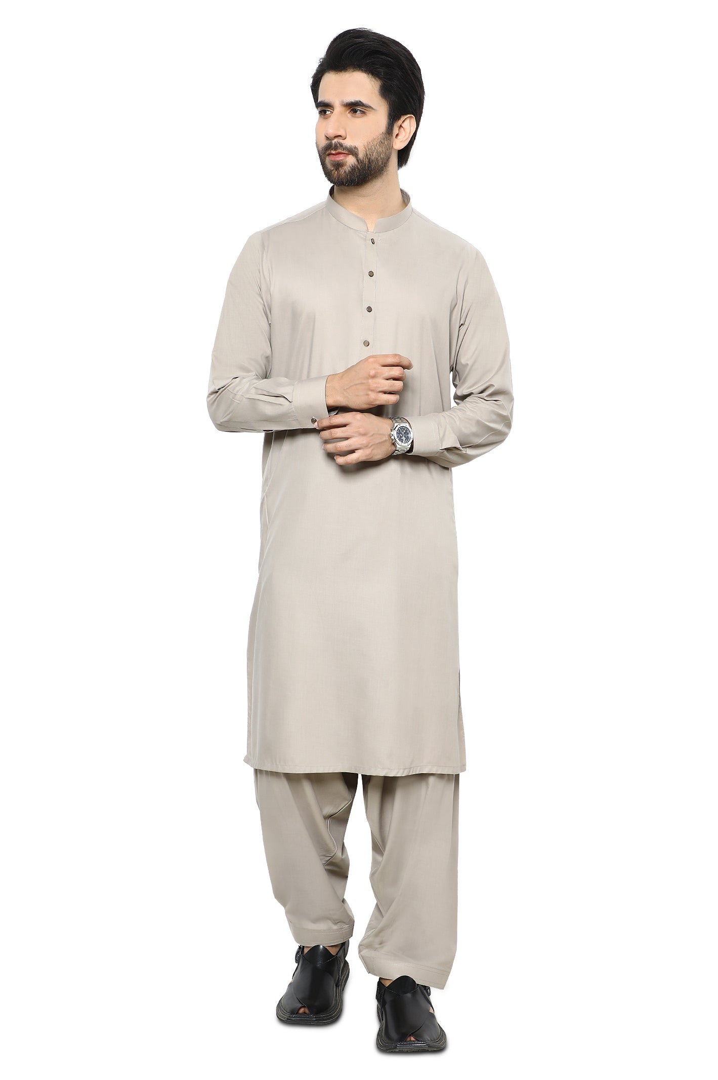 Formal Shalwar Suit for Men SKU: EG3052-BEIDGE - Diners