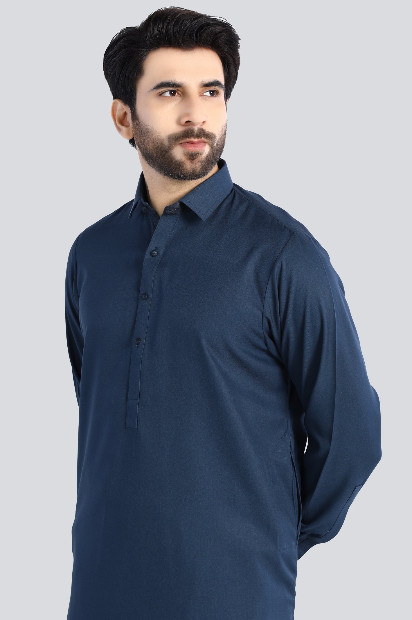 Dark Blue Wash & Wear Shalwar Kameez – Diners Pakistan