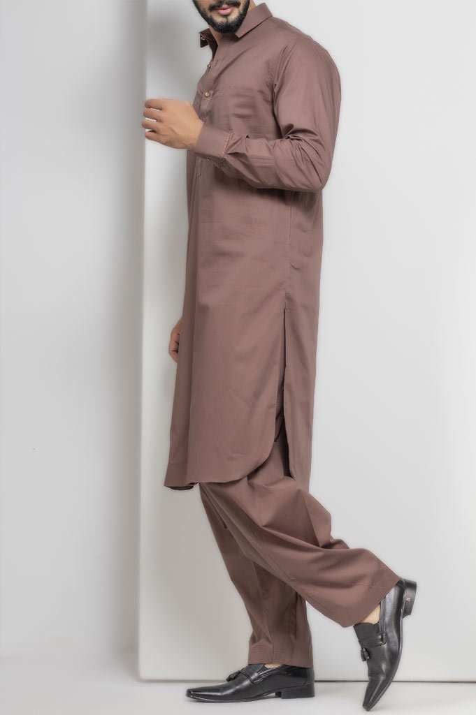 Formal Shalwar Suit for Man SKU: EG2652-Brown - Diners