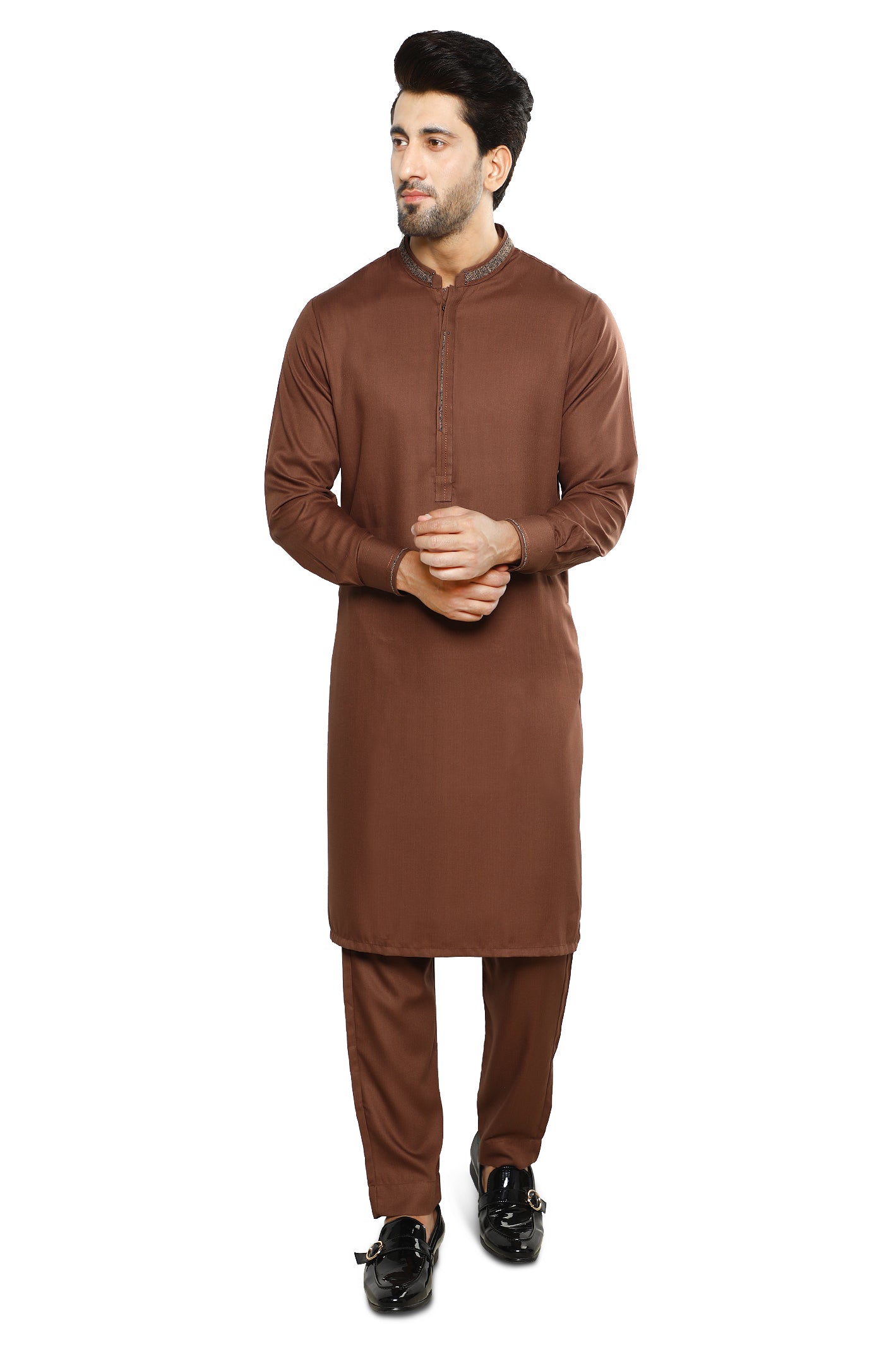 Formal Shalwar Suit for Men SKU: EG2944-RUST - Diners