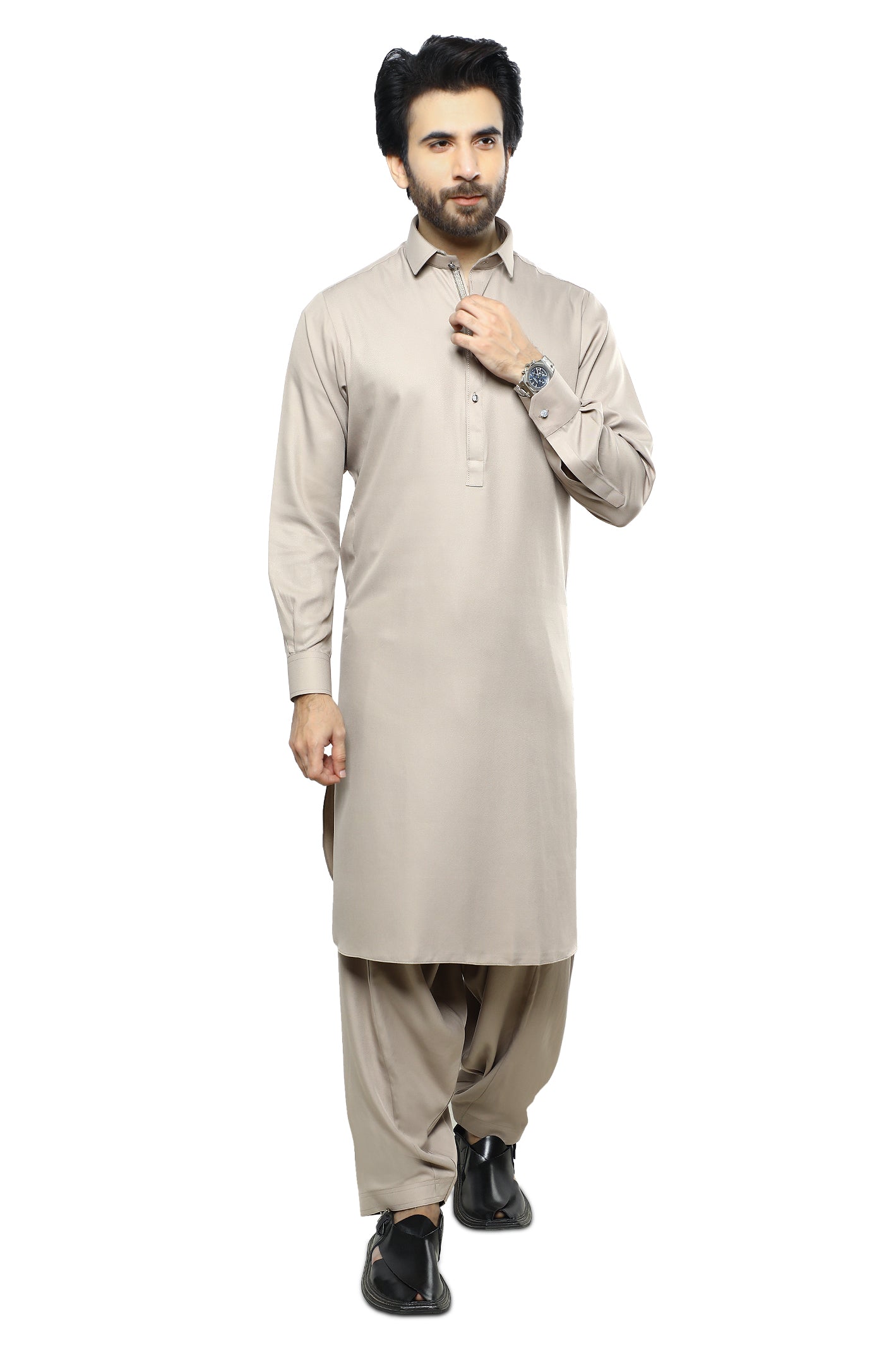 Formal Shalwar Suit for Men SKU: EG2959-BEIDGE - Diners