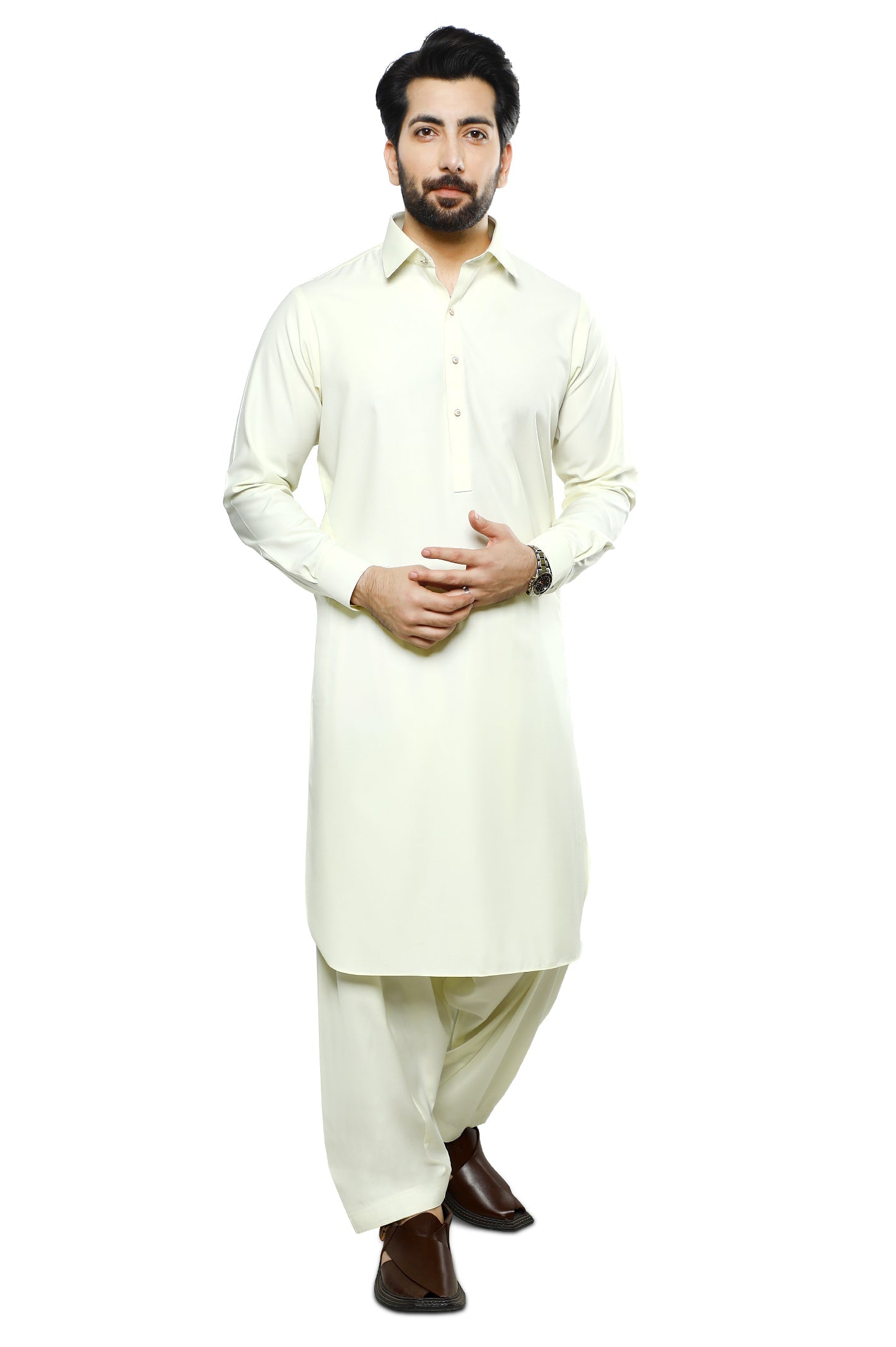 Formal Shalwar Suit for Men SKU: EG2967-CREAM - Diners