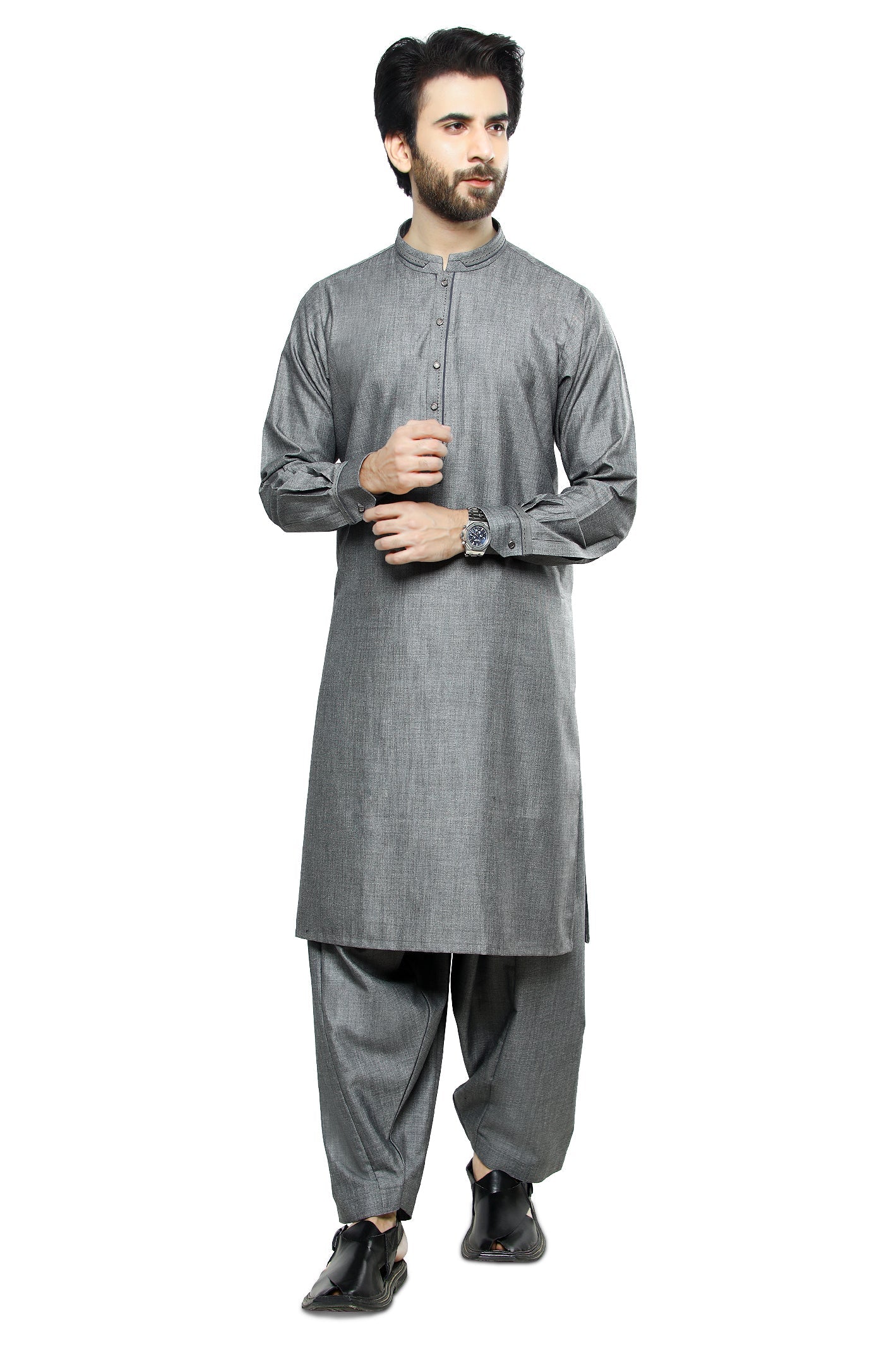 Formal Shalwar Suit for Men SKU: EG2969-Grey - Diners