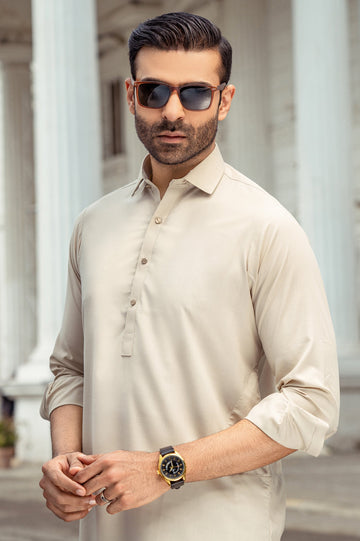 Formal Shalwar Suit for Men SKU: EG2977-BEIGE - Diners