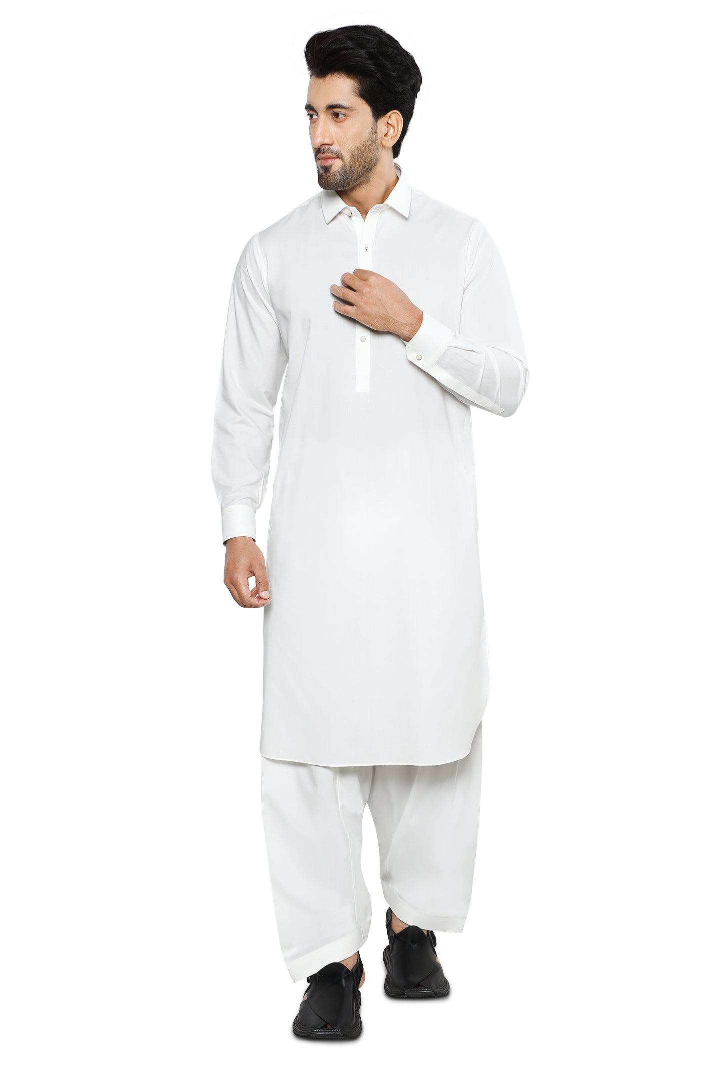 Formal Shalwar Suit for Men SKU: EG2977-OFFWHITE - Diners