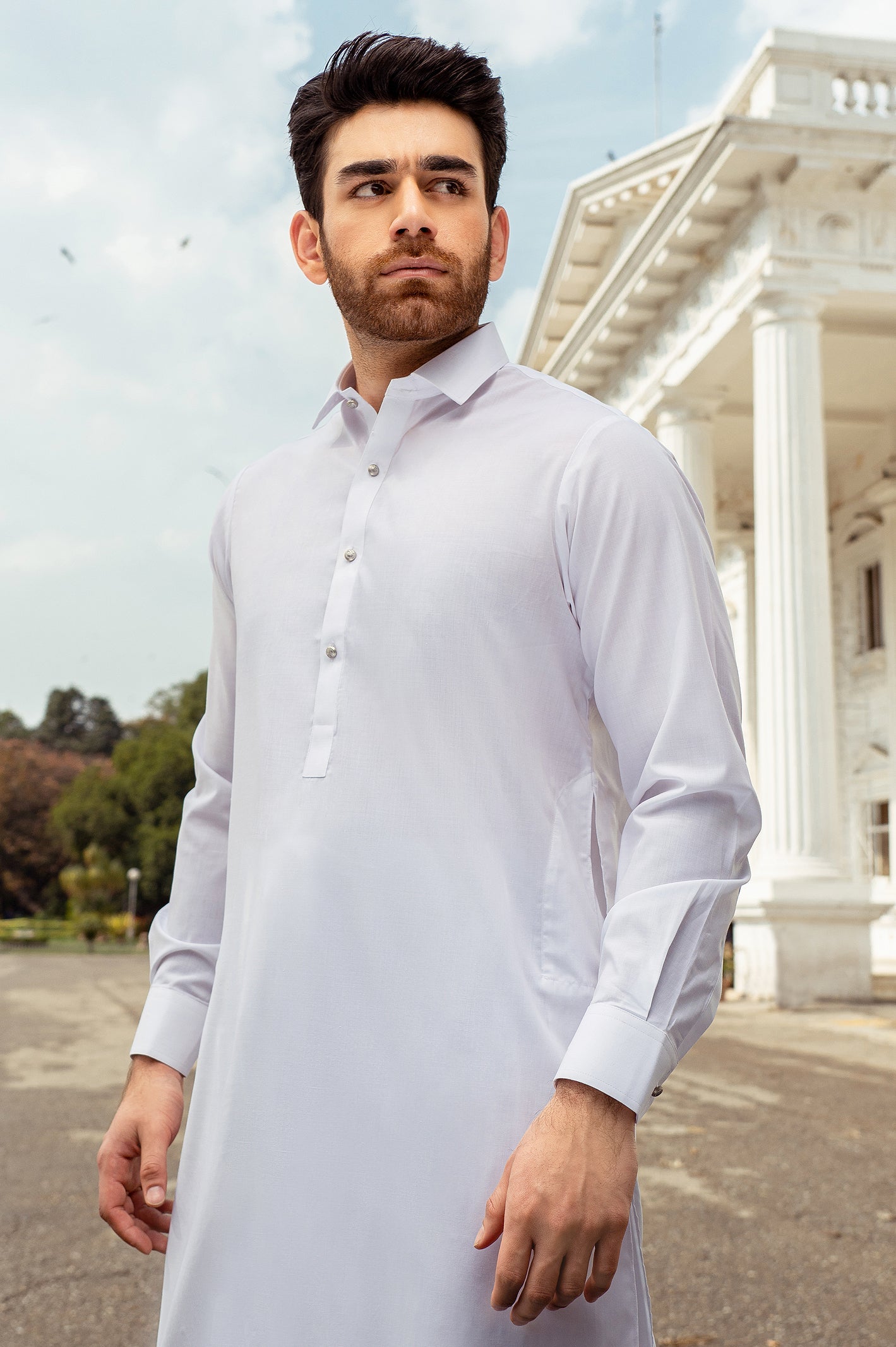 Formal Shalwar Suit for Men SKU: EG2977-WHITE - Diners