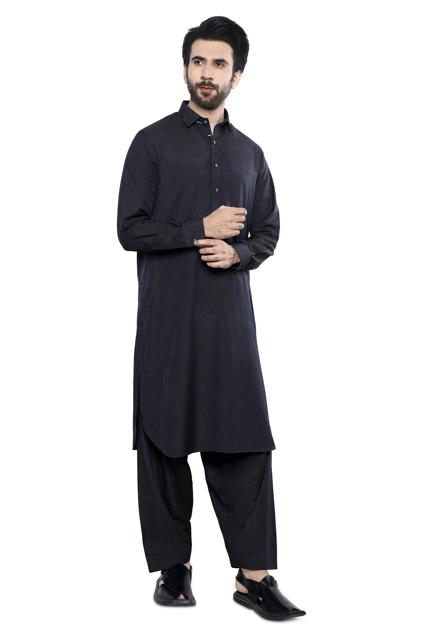 Formal Shalwar Suit for Men SKU: EG2994-D-BROWN - Diners