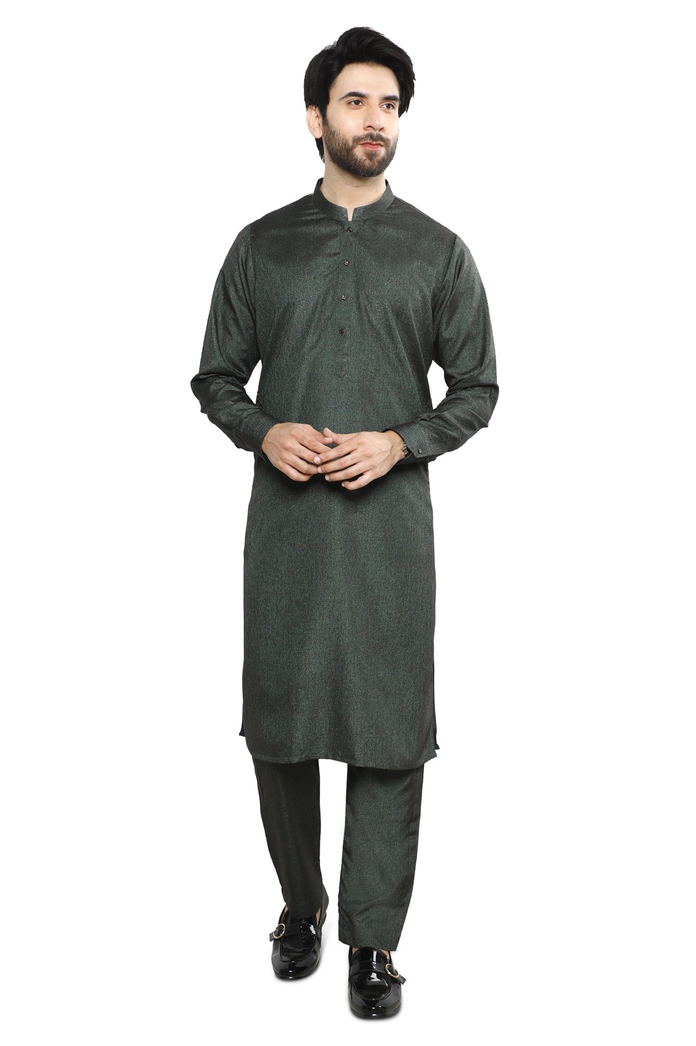 Formal Shalwar Suit for Men SKU: EG3006-D-GREEN - Diners