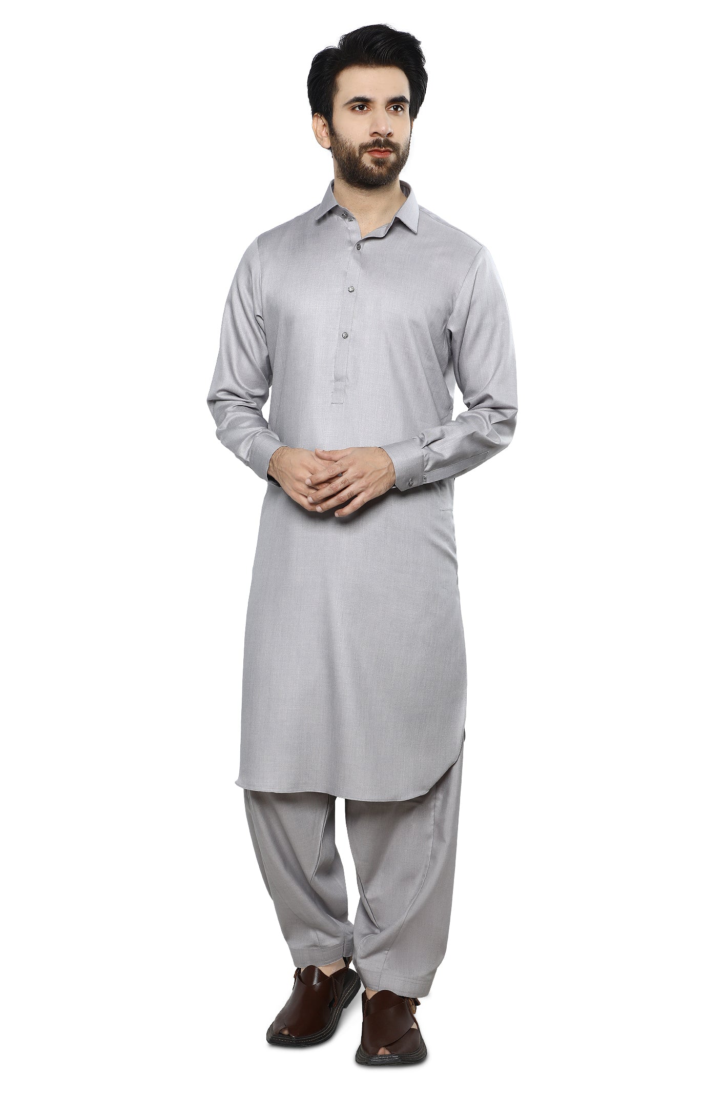 Formal Shalwar Suit for Men SKU: EG3007-L-GREY - Diners