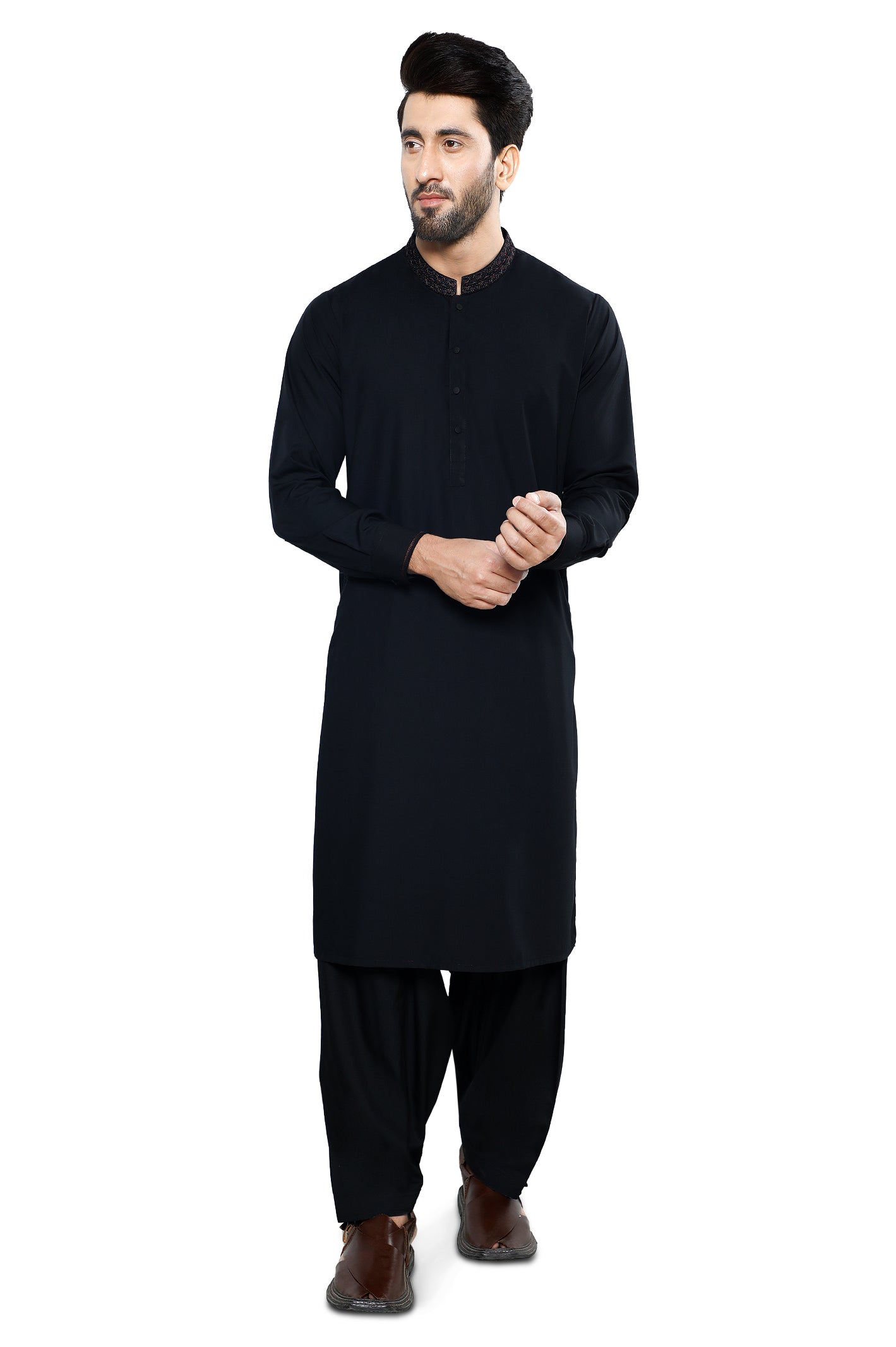 Formal Shalwar Suit for Men SKU: EG3011-BLACK - Diners