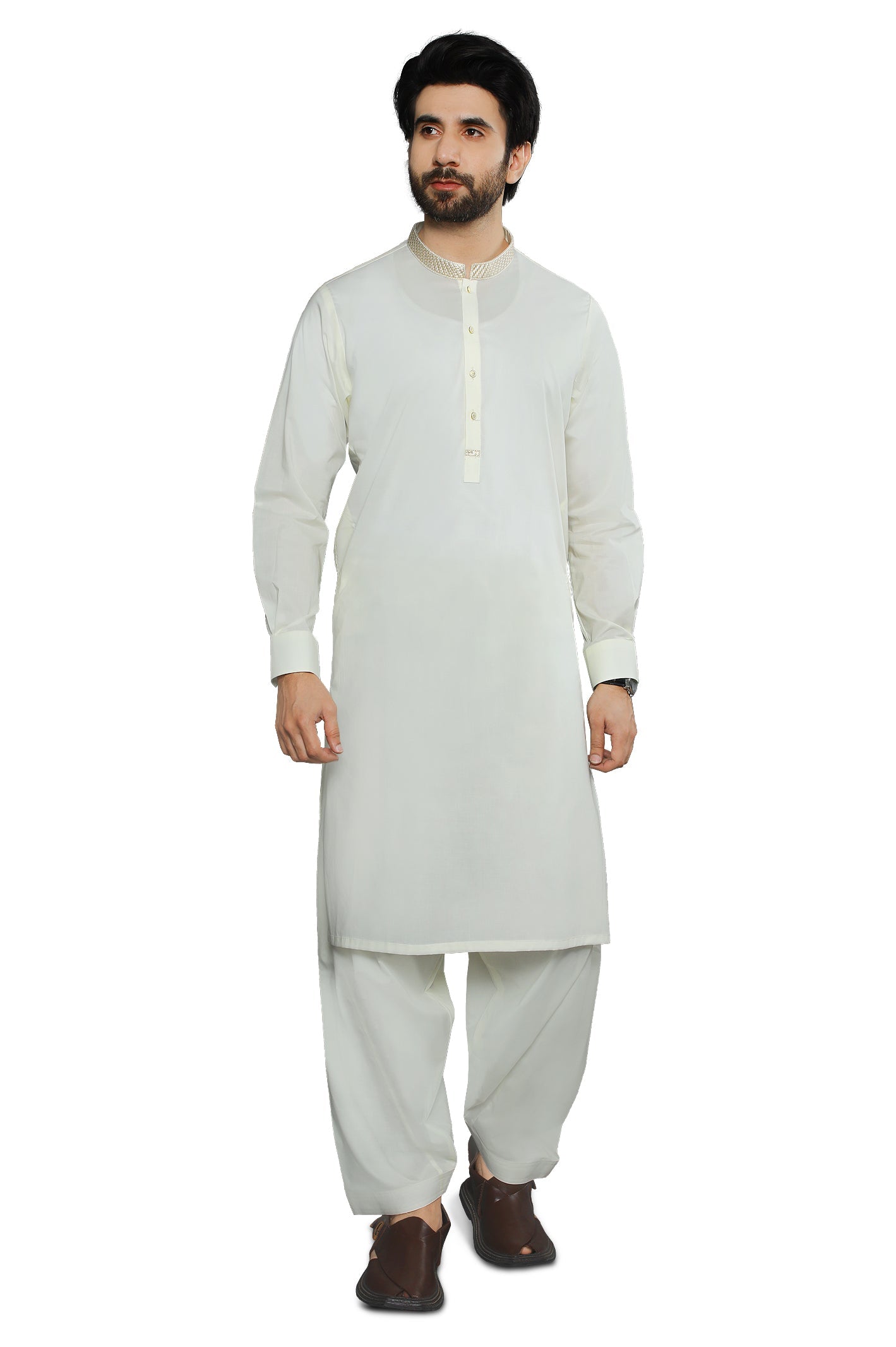 Formal Shalwar Suit for Men SKU: EG3018-CREAM - Diners
