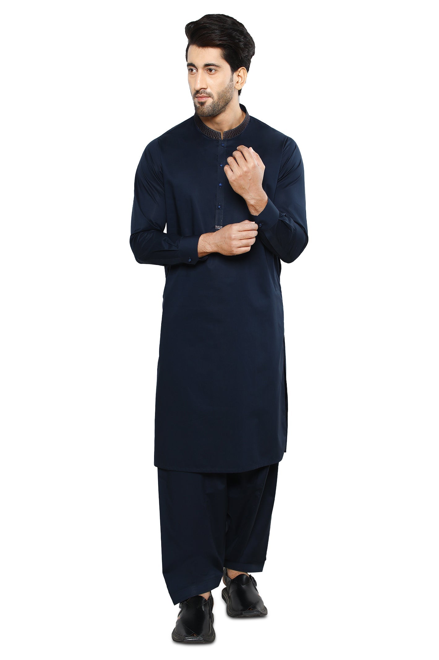 Formal Shalwar Suit for Men SKU: EG3018-N-BLUE - Diners