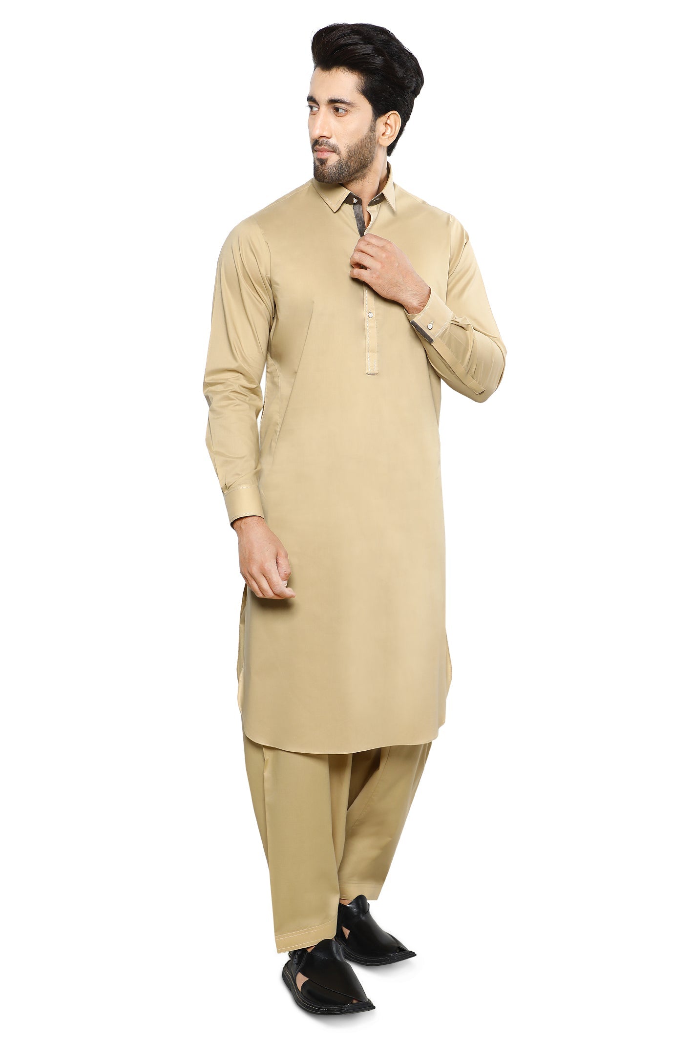 Formal Shalwar Suit for Men SKU: EG3019-BEIDGE - Diners