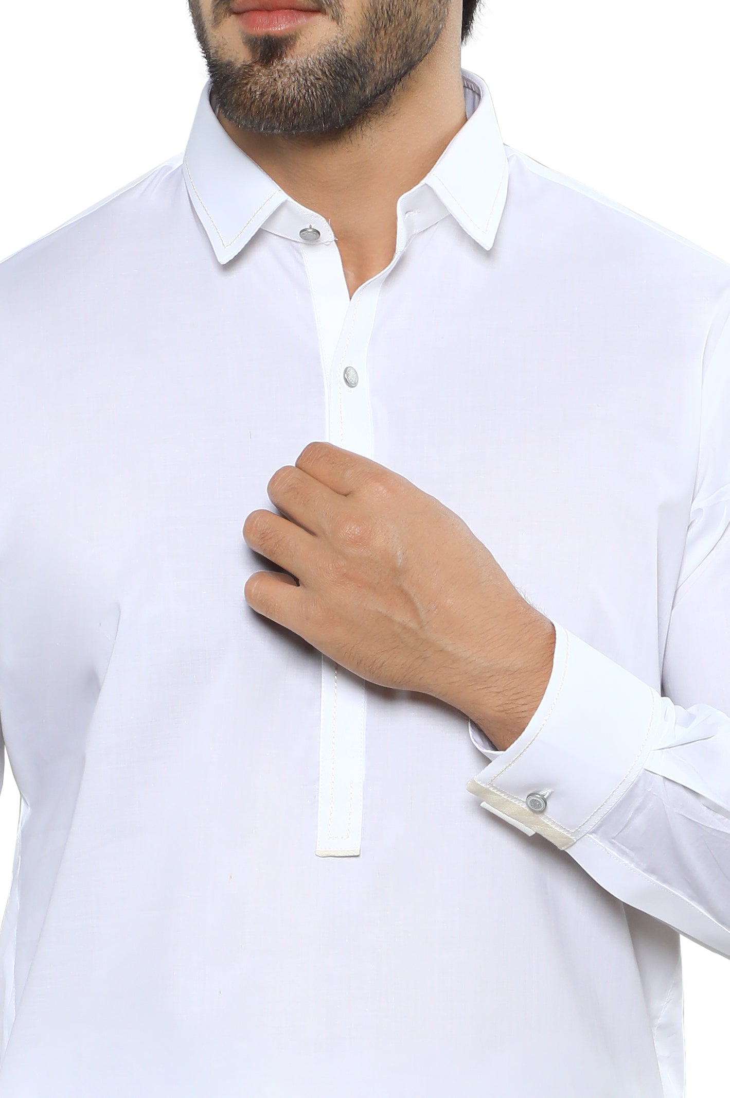 Formal Shalwar Suit for Men SKU: EG3019-WHITE - Diners