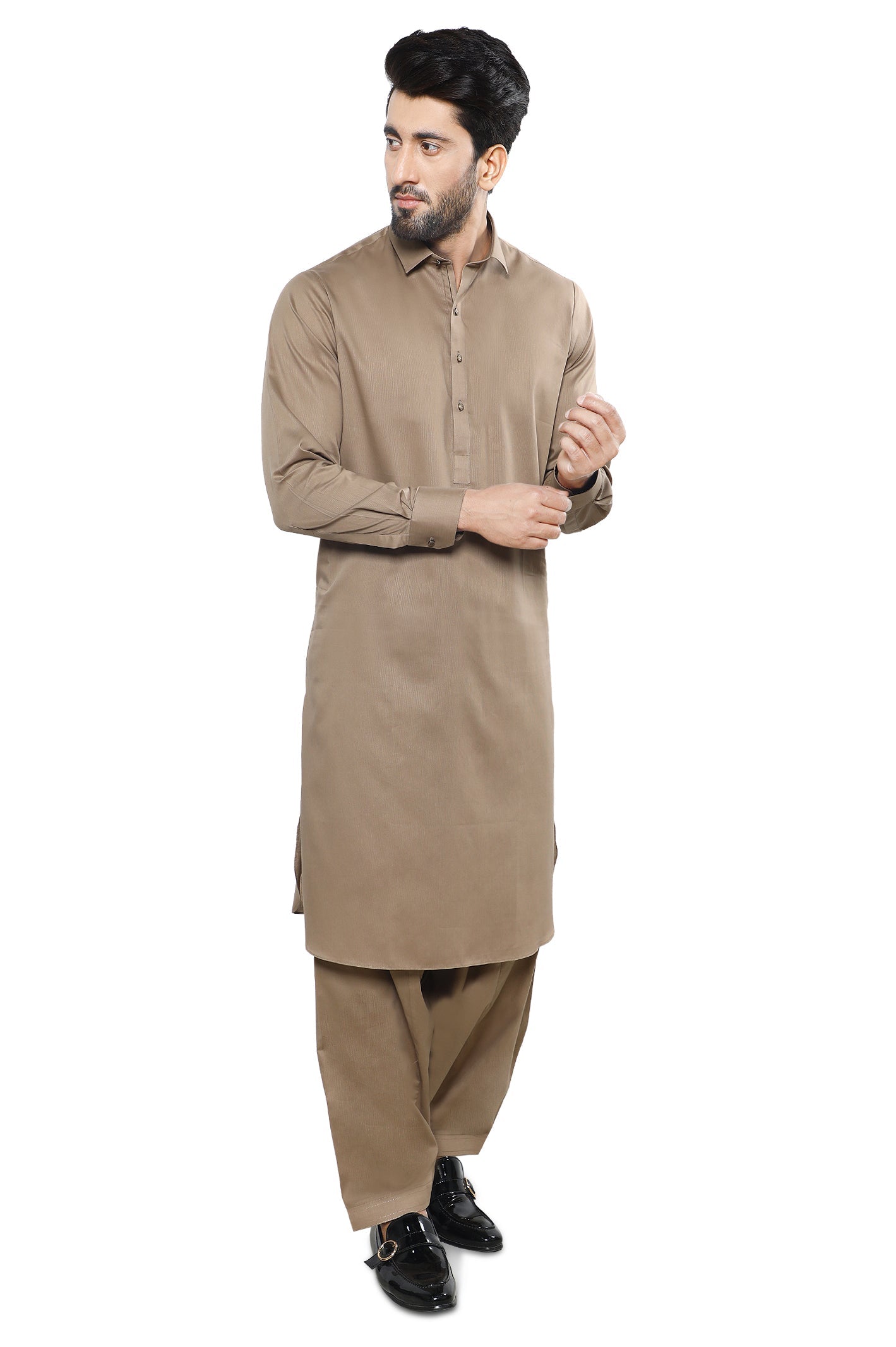 Formal Shalwar Suit for Men SKU: EG3022-BEIDGE - Diners
