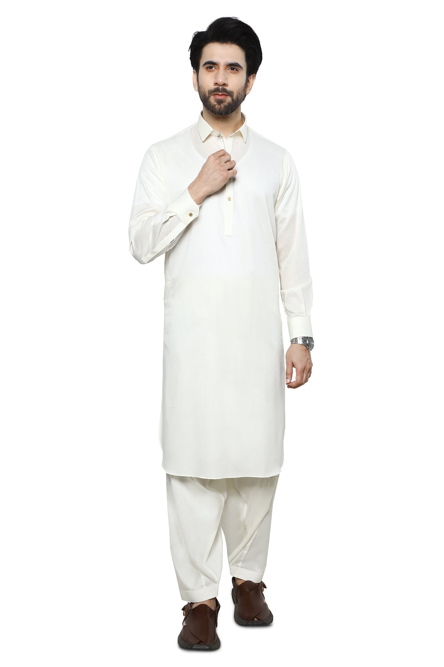 Formal Shalwar Suit for Men SKU: EG3022-CREAM - Diners