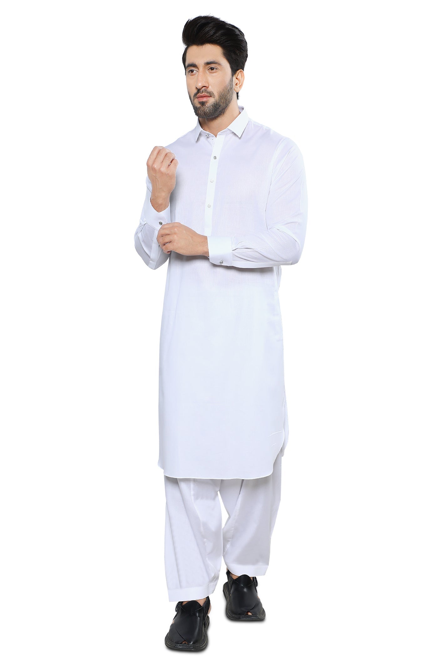 Formal Shalwar Suit for Men SKU: EG3022-WHITE - Diners