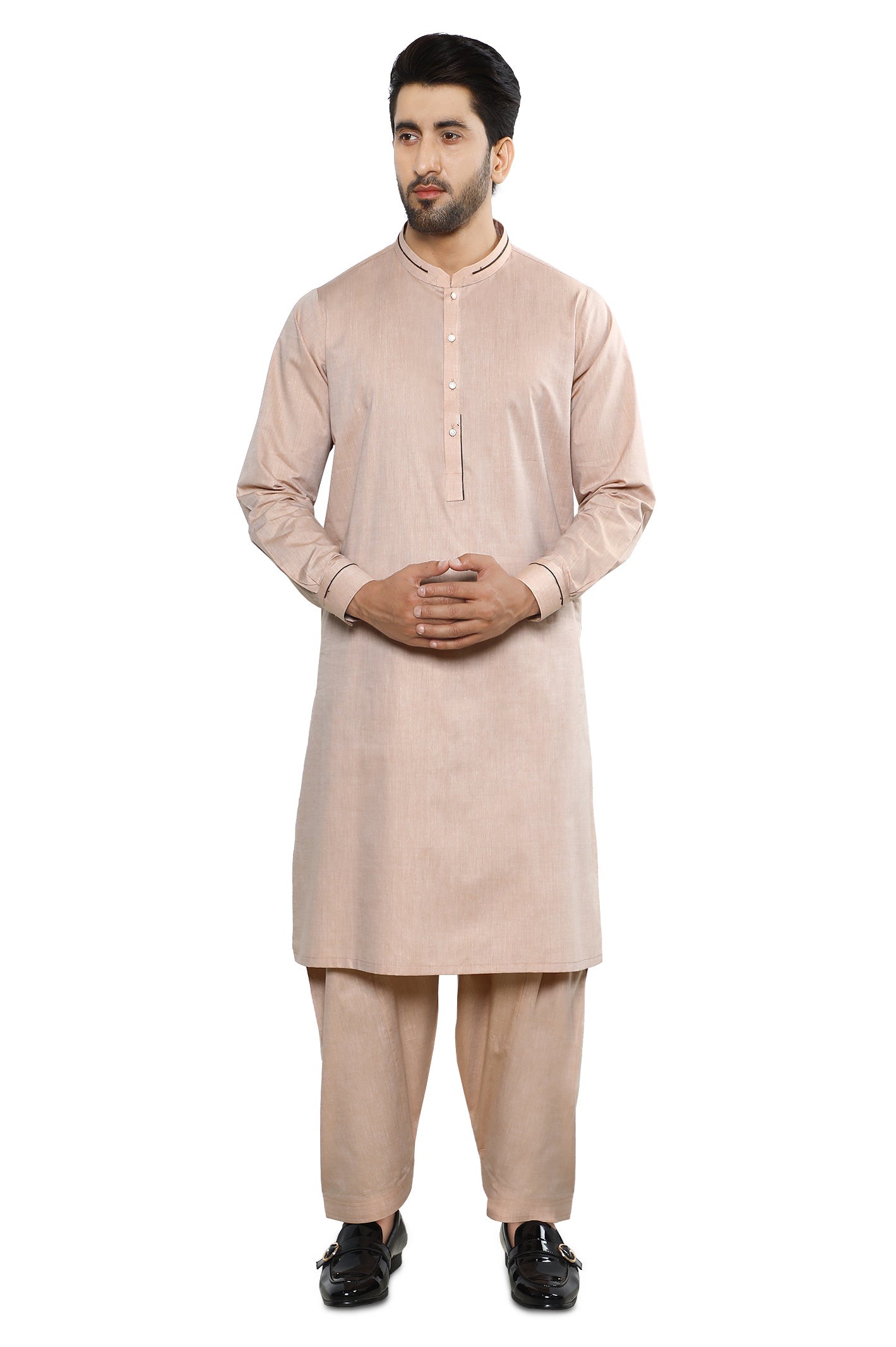 Formal Shalwar Suit for Men SKU: EG3023-PEACH - Diners