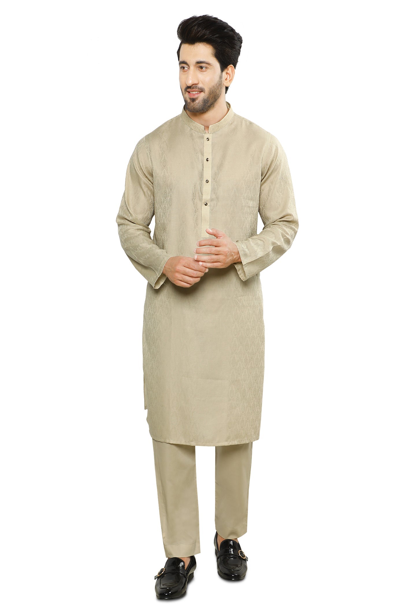 Formal Shalwar Suit for Men SKU: EG3040-BEIDGE - Diners