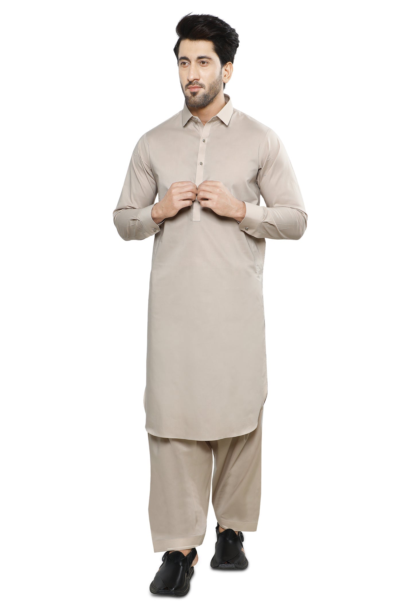 Formal Shalwar Suit for Men SKU: EG3043-BEIDGE - Diners