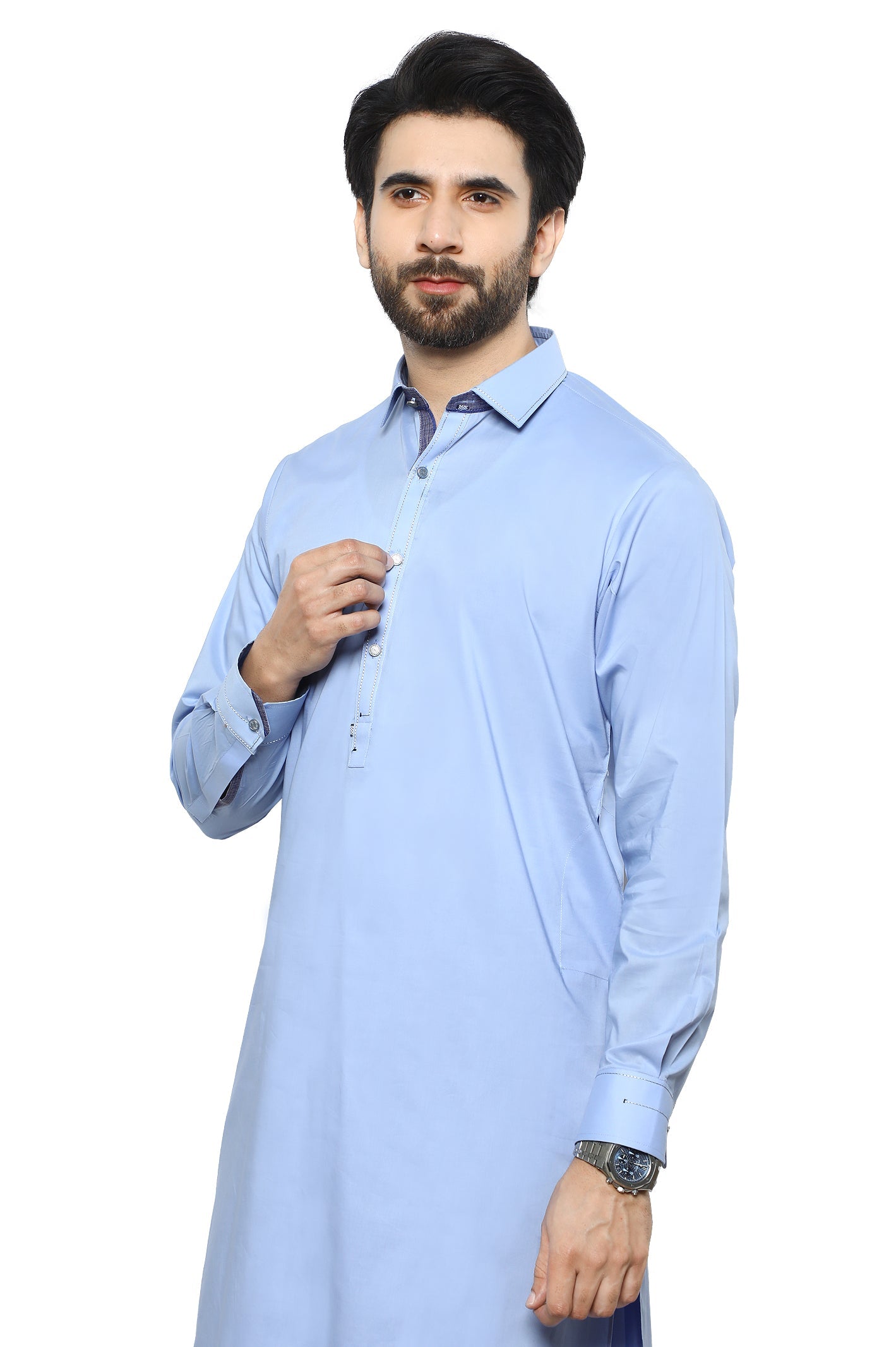 Formal Shalwar Suit for Men SKU: EG3047-SKY BLUE - Diners