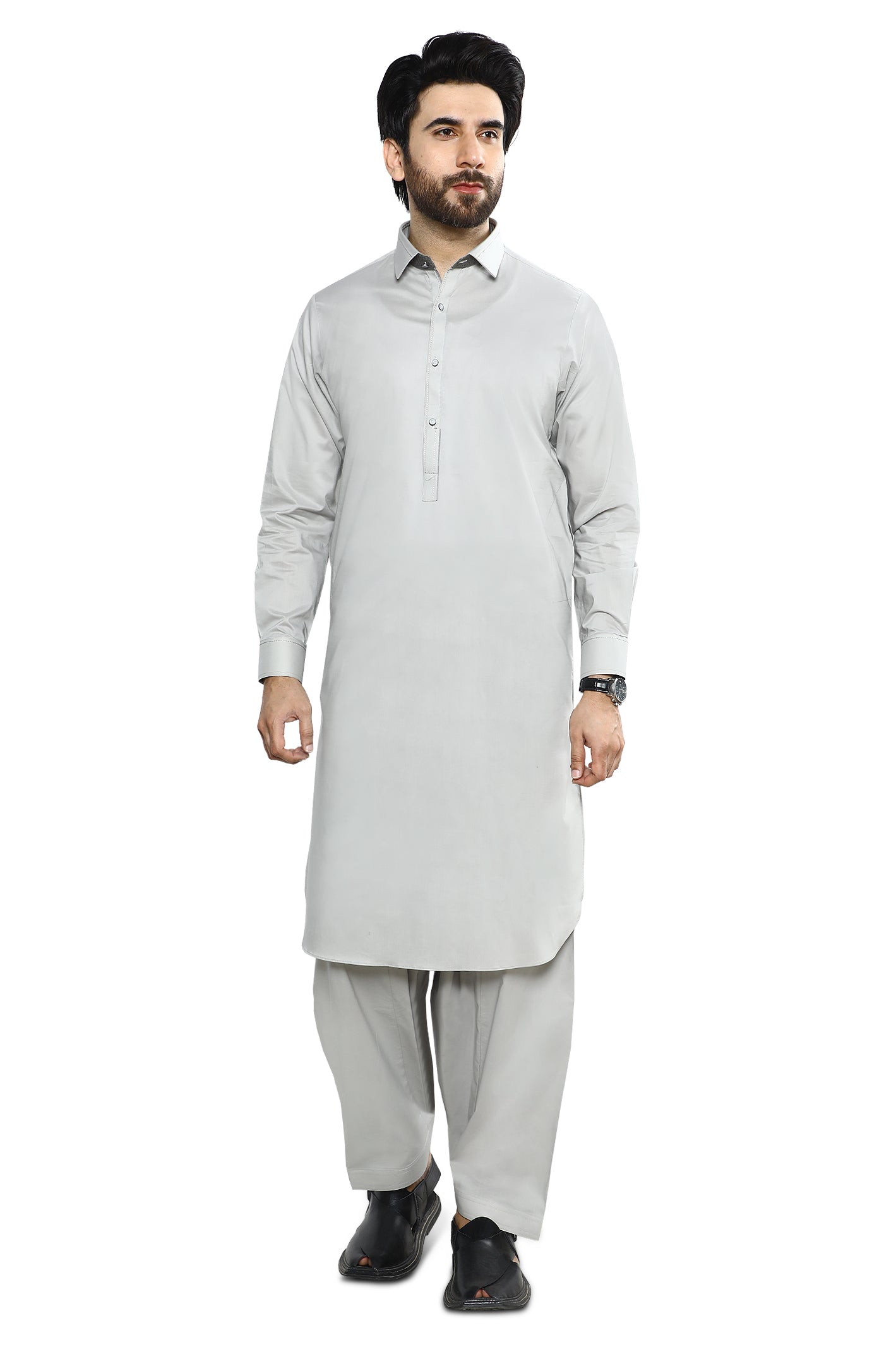Formal Shalwar Suit for Men SKU: EG3048-L-GREY - Diners
