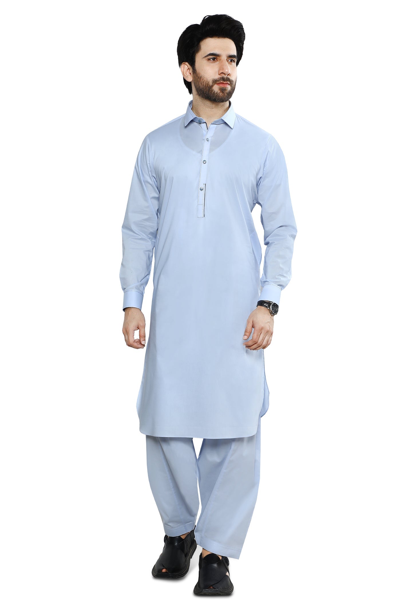 Formal Shalwar Suit for Men SKU: EG3048-SKY BLUE - Diners