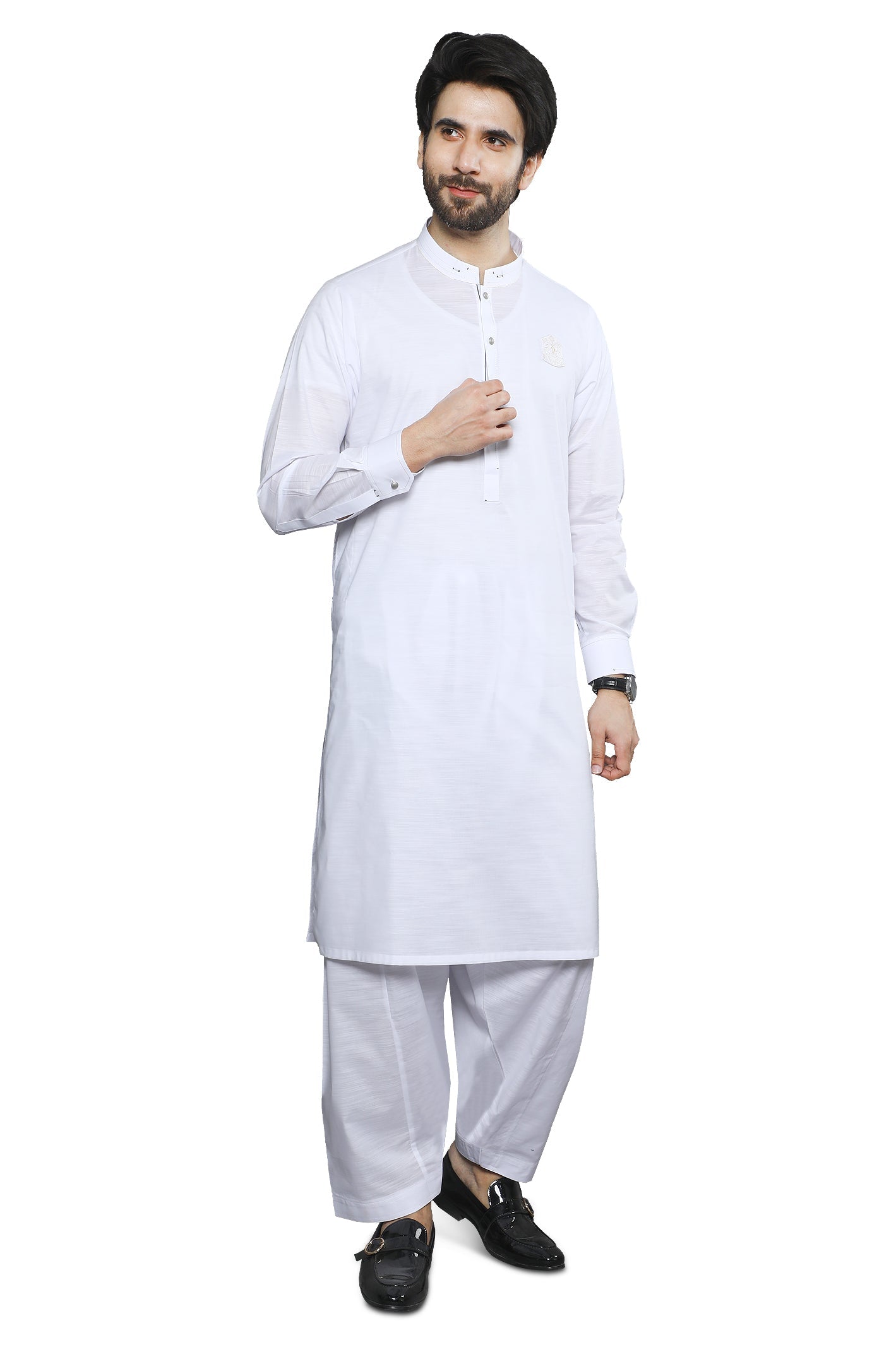 Formal Shalwar Suit for Men SKU: EG3049-WHITE - Diners