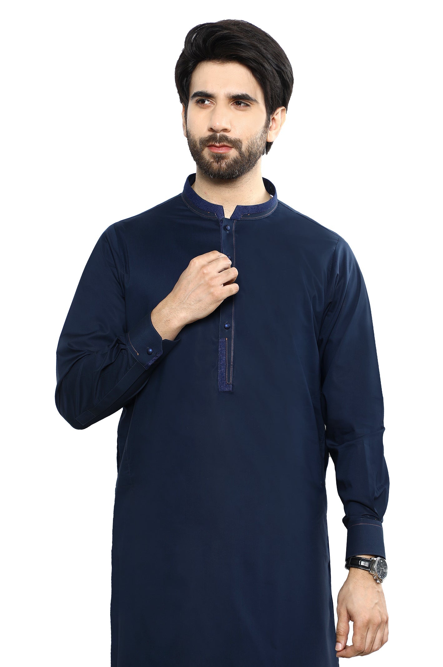 Formal Shalwar Suit for Men SKU: EG3050-N-BLUE - Diners