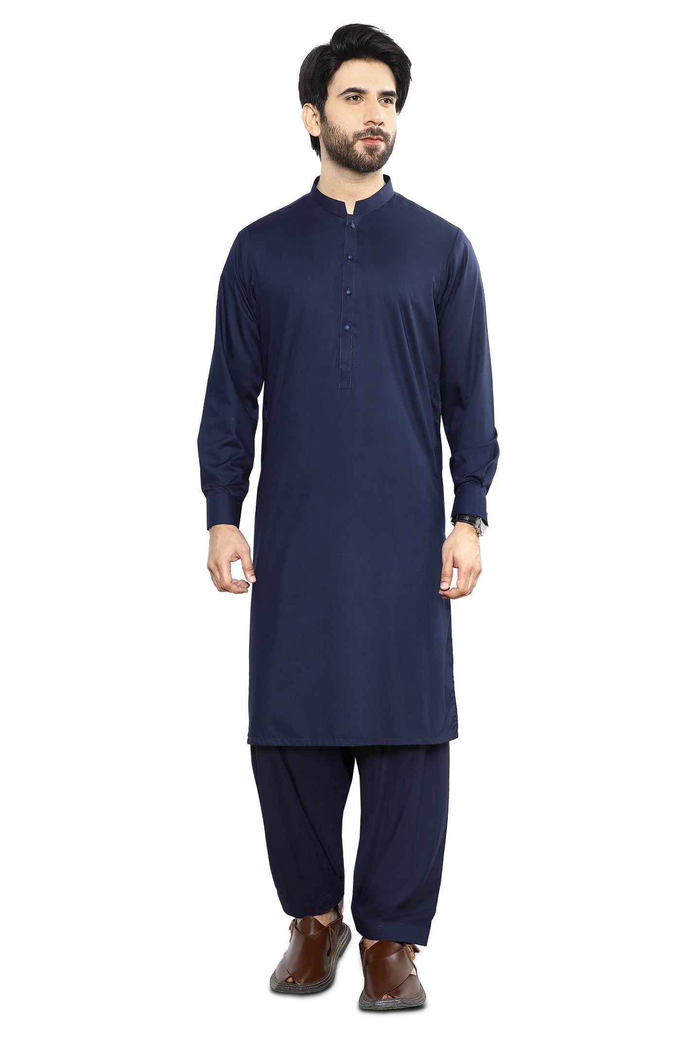 Formal Shalwar Suit for Men SKU: EG3052-N-BLUE - Diners