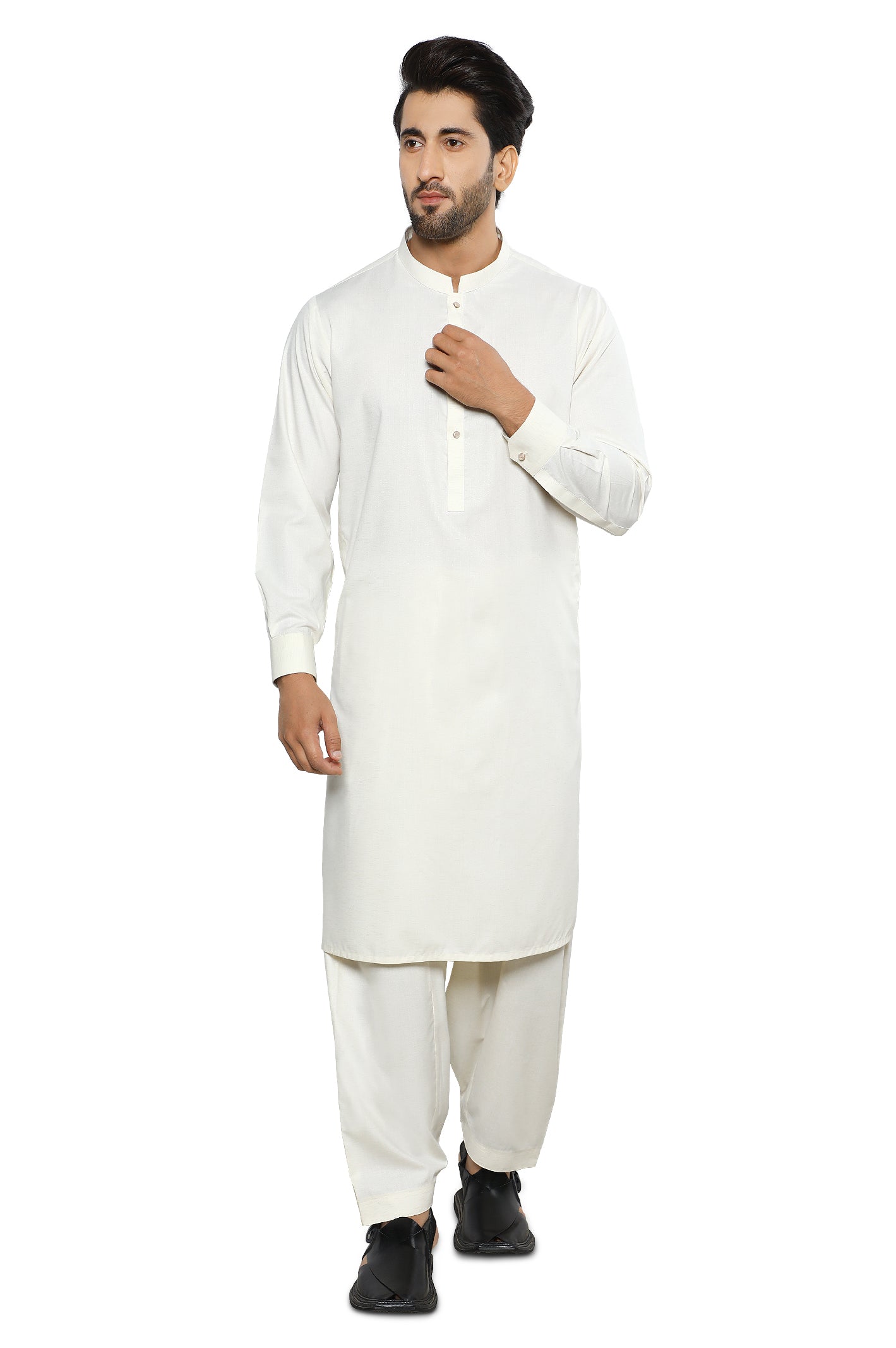 Formal Shalwar Suit for Men SKU: EG3059-OFFWHITE - Diners