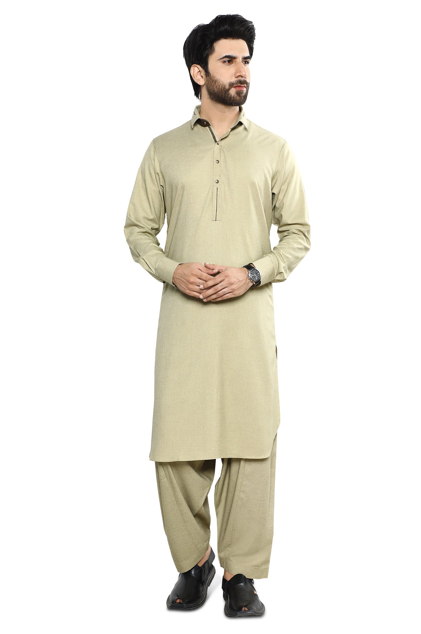 Formal Shalwar Suit for Men SKU: EG3061-BEIDGE - Diners