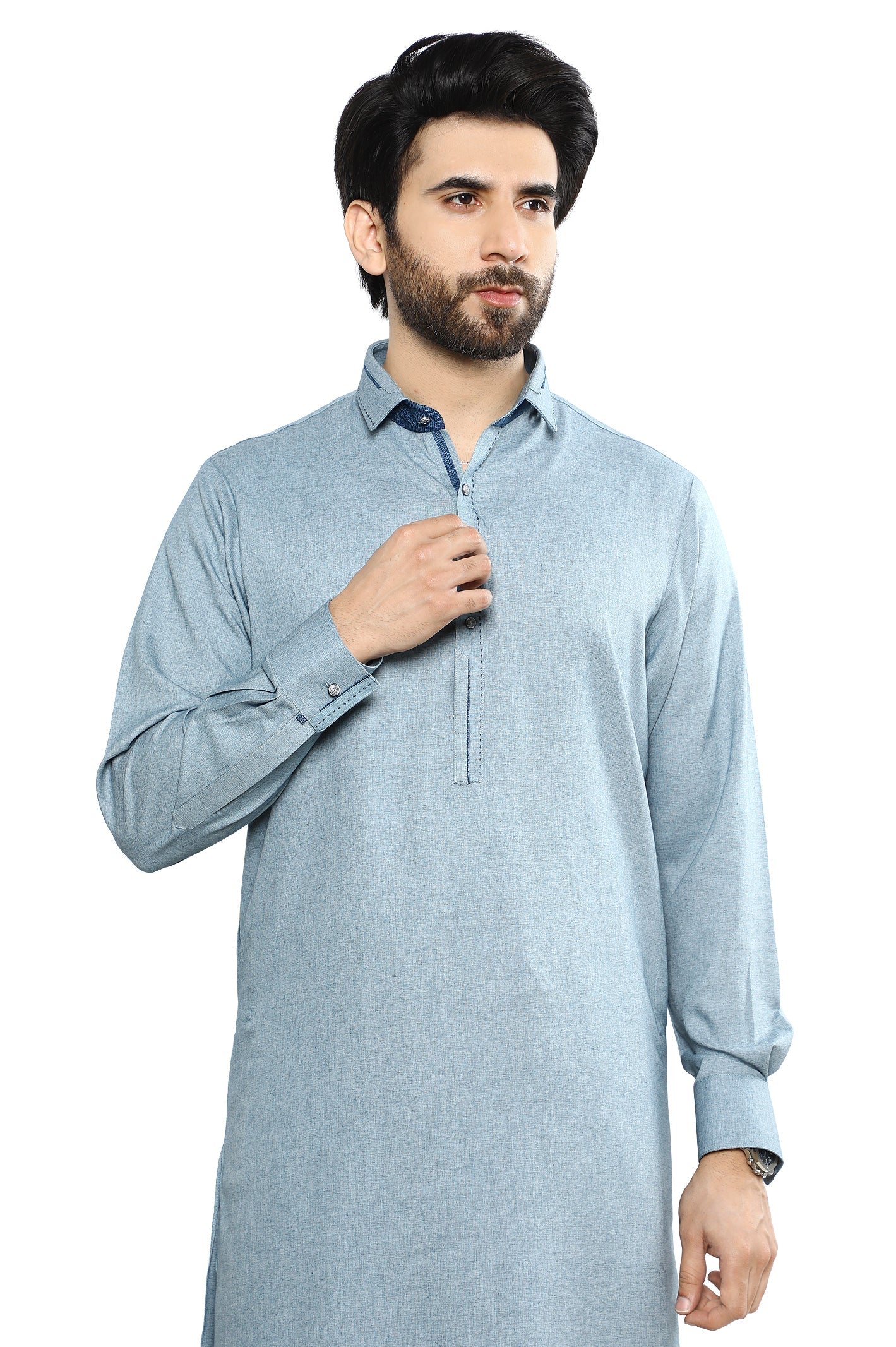 Formal Shalwar Suit for Men SKU: EG3061-BLUE - Diners