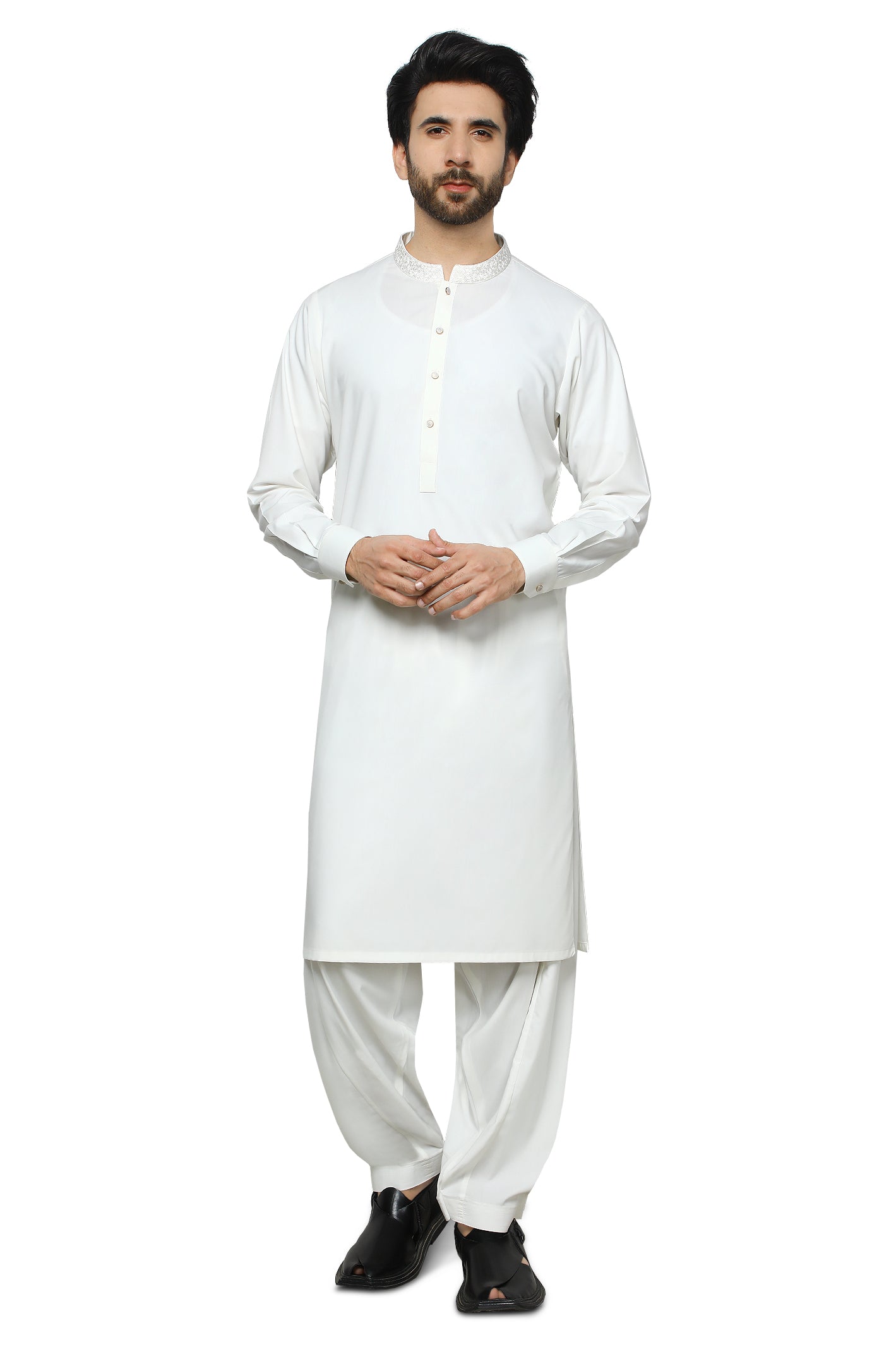 Formal Shalwar Suit for Men SKU: EG3066-OFFWHITE - Diners