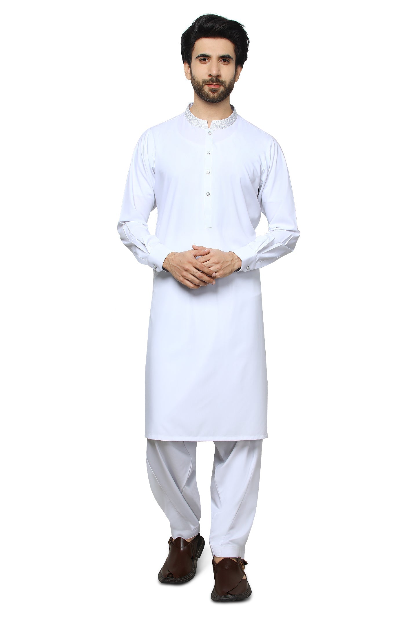 Formal Shalwar Suit for Men SKU: EG3066-WHITE - Diners