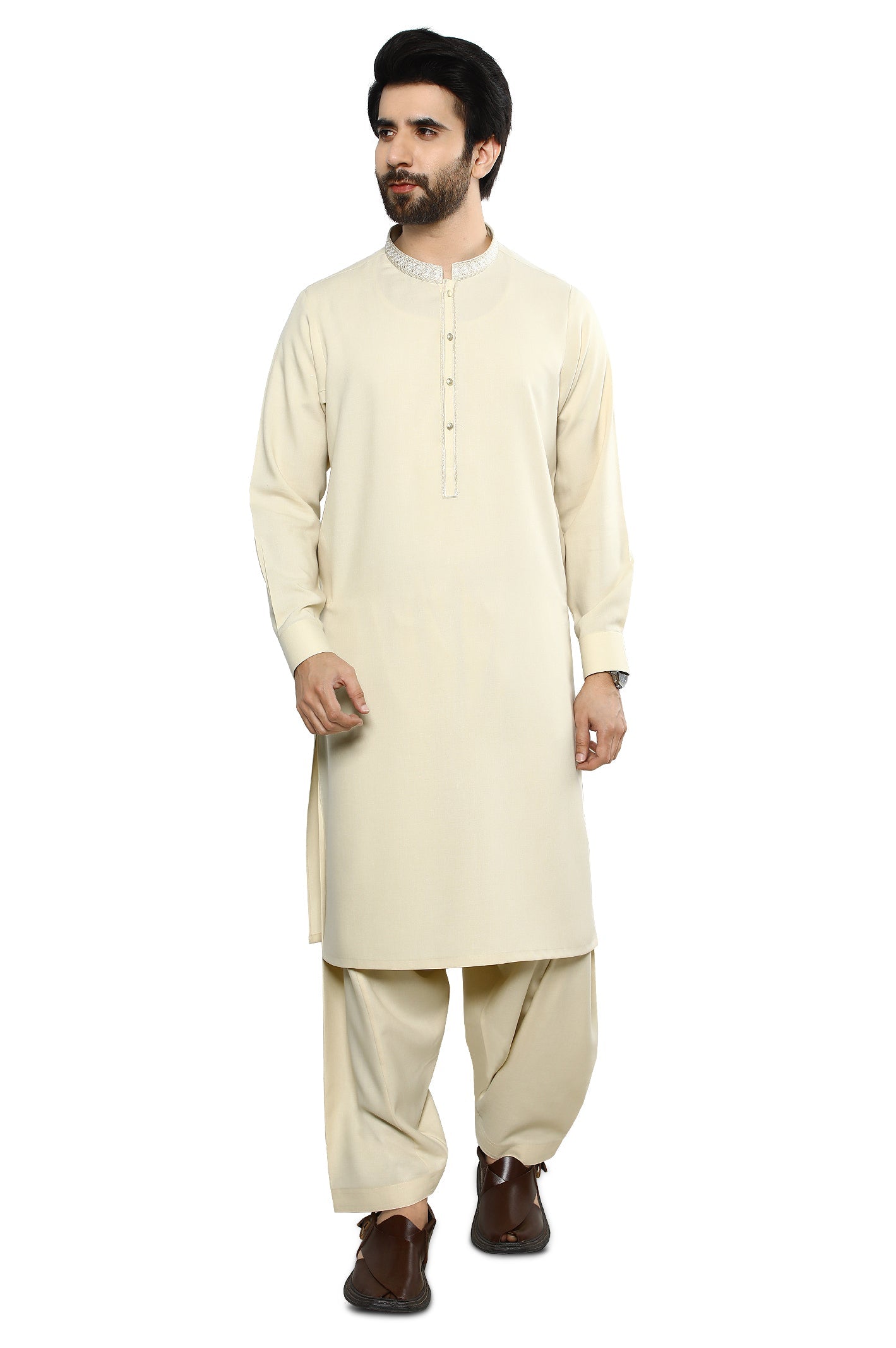 Formal Shalwar Suit for Men SKU: EG3067-CREAM - Diners