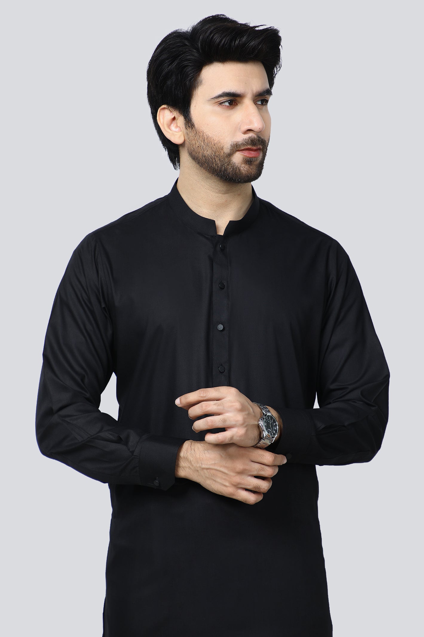 Black Wash & Wear Shalwar Kameez – Diners Pakistan