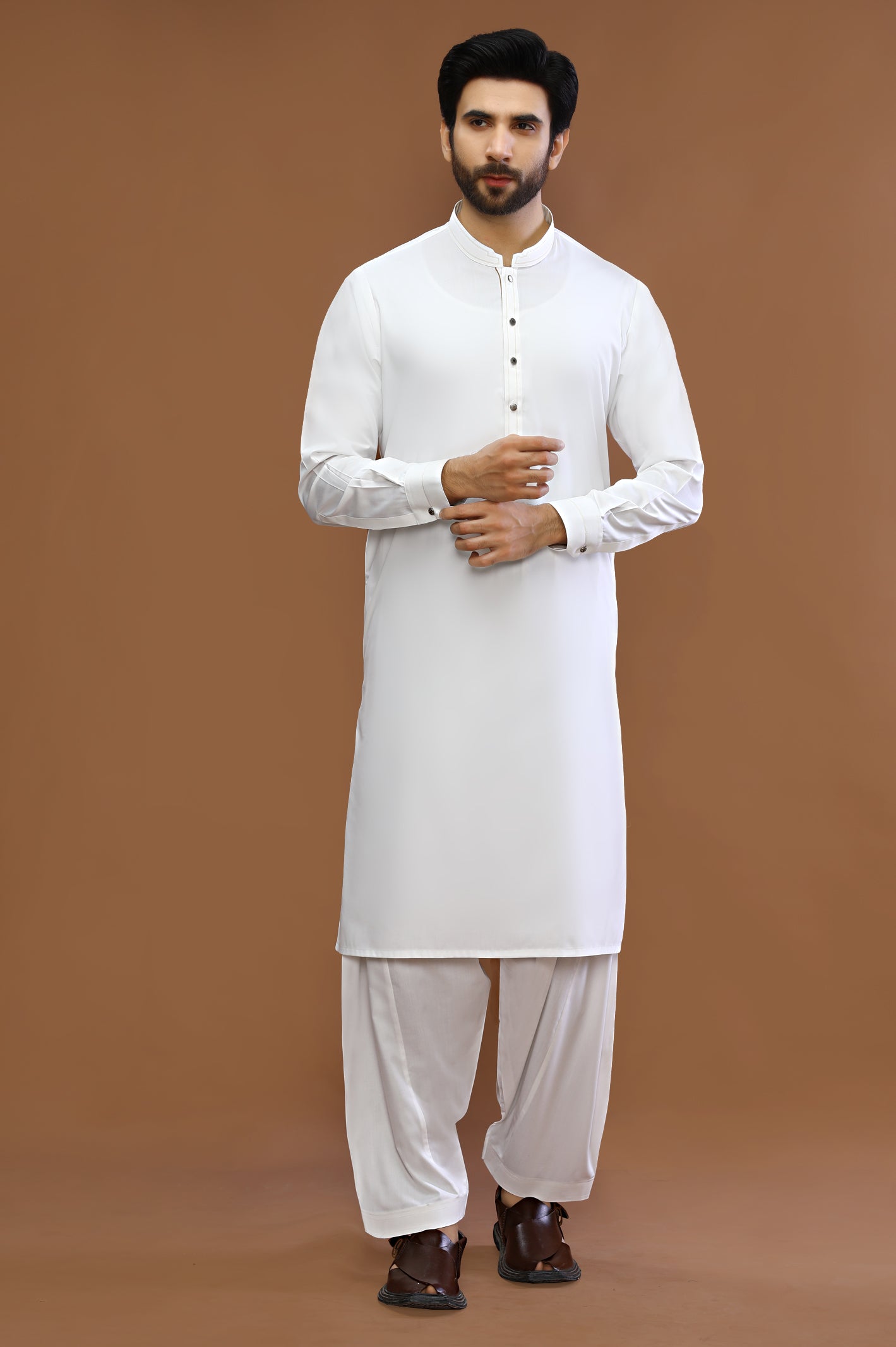 Off White Wash & Wear Shalwar Kameez - Diners