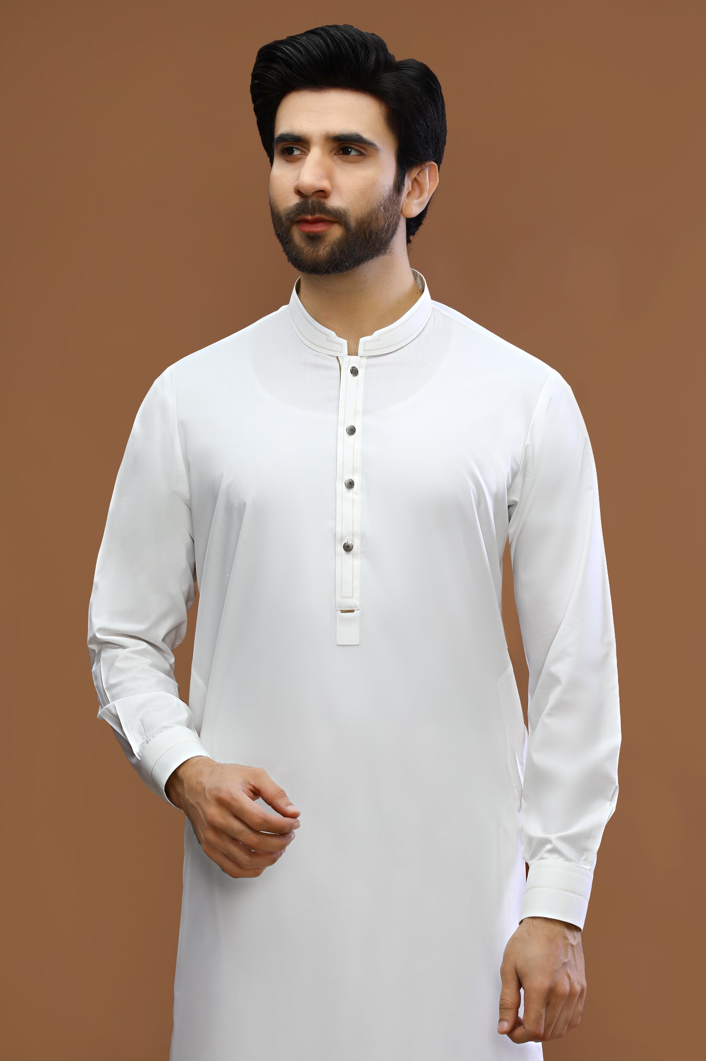 Off White Wash & Wear Shalwar Kameez - Diners