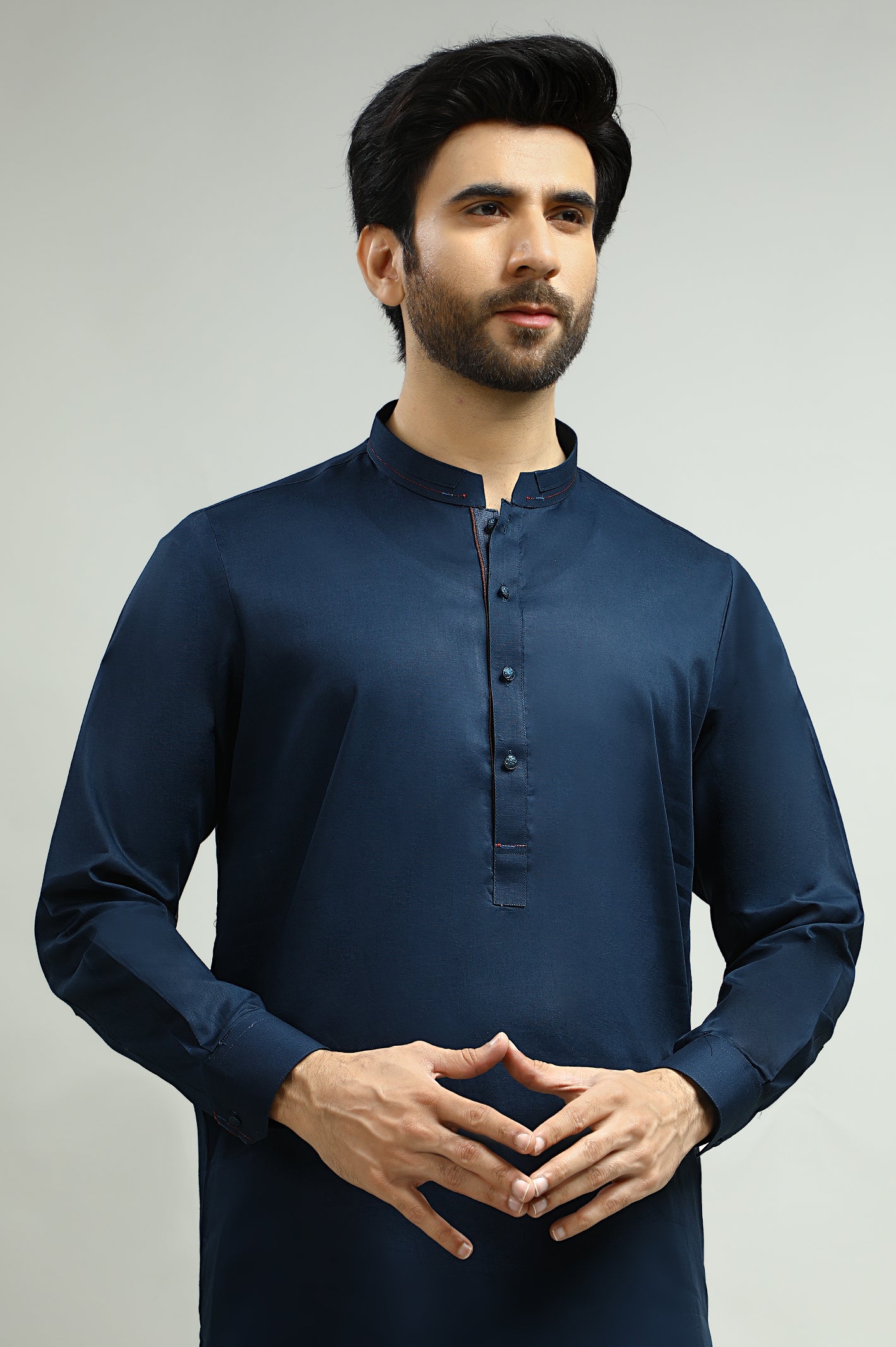 Navy Blue Cotton Shalwar Kameez