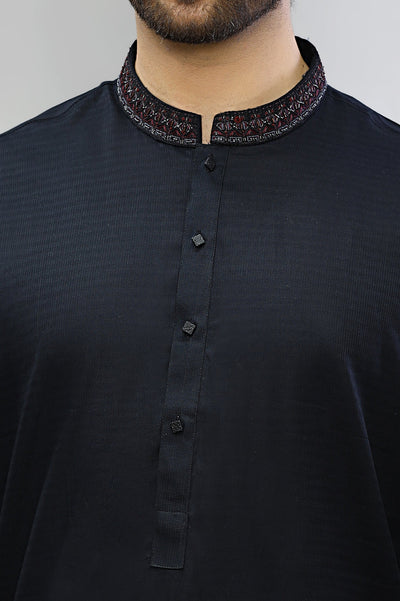 Black Cotton Shalwar Kameez - Diners