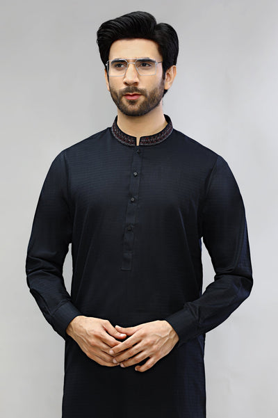 Black Cotton Shalwar Kameez - Diners