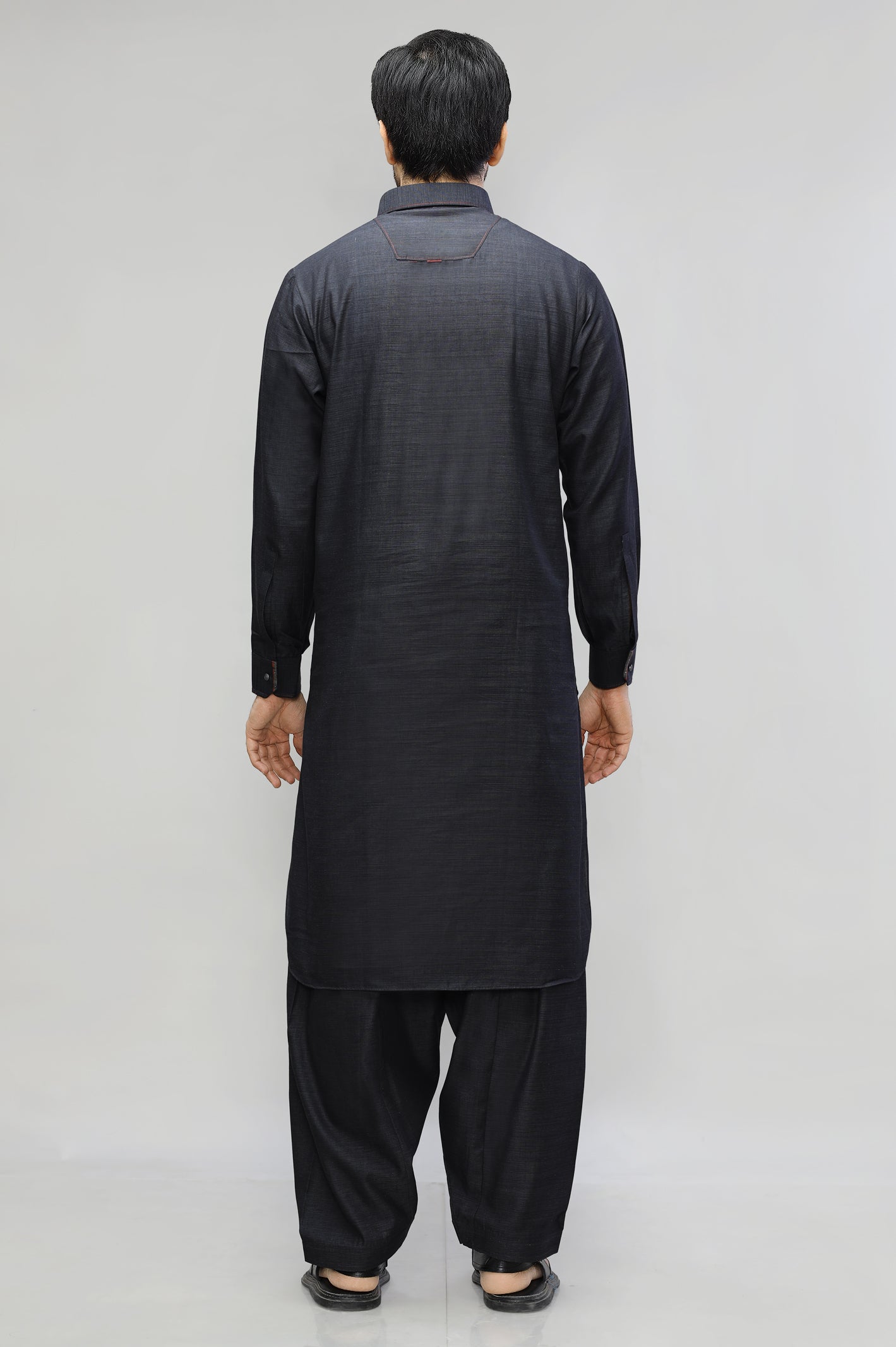 Dark Grey Cotton Shalwar Kameez - Diners