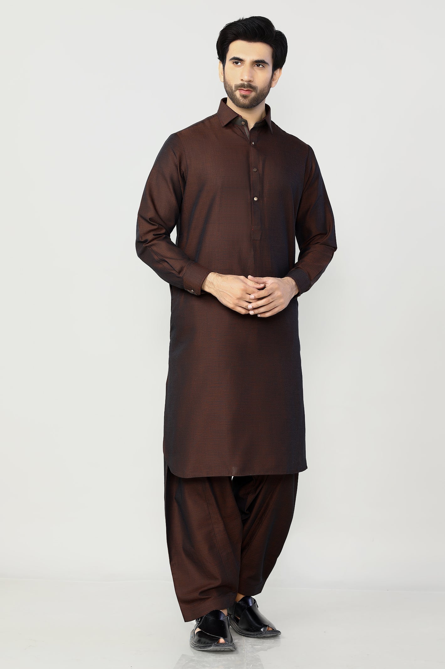 Rust Cotton Shalwar Kameez – Diners Pakistan