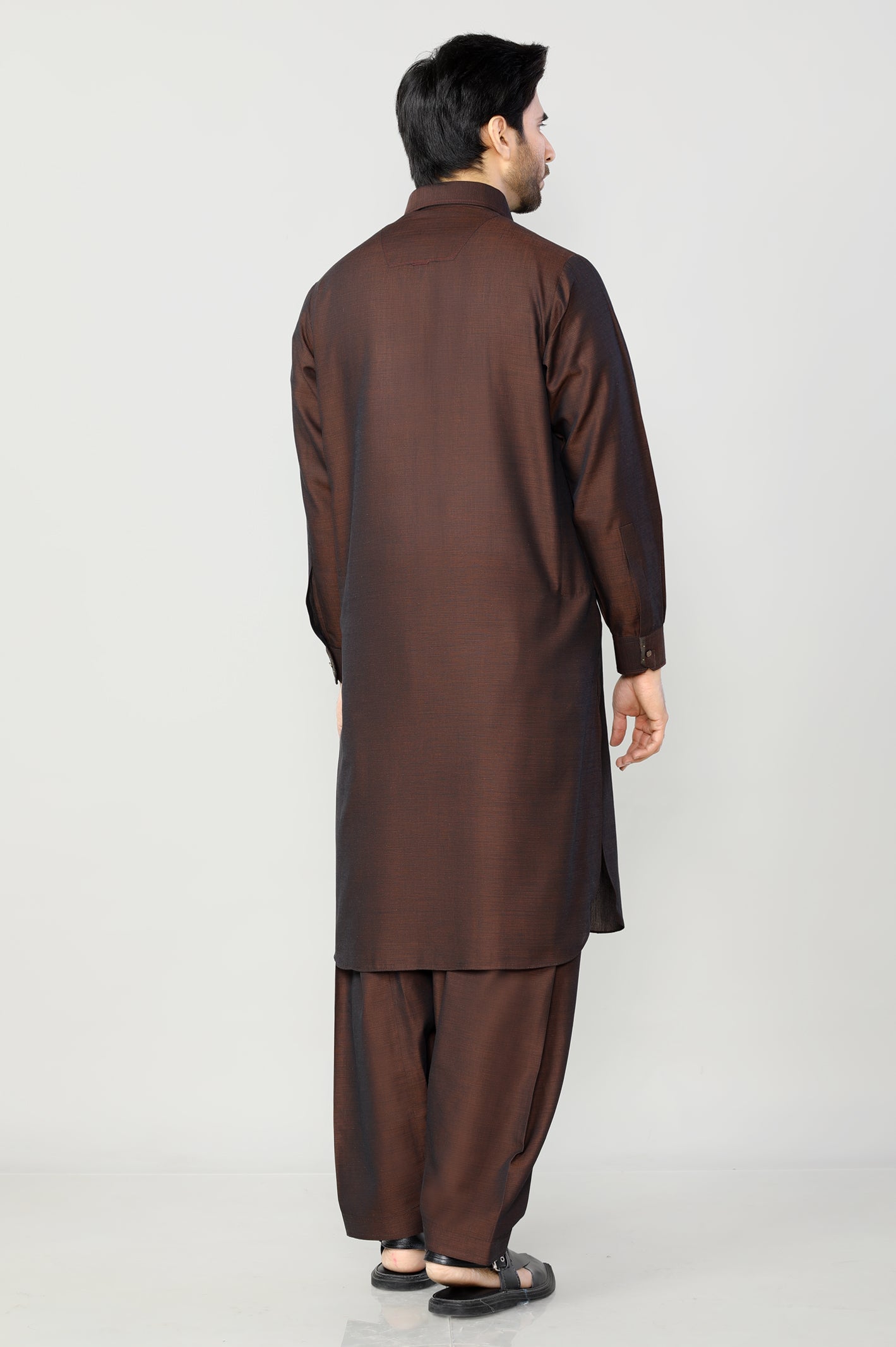 Rust Cotton Shalwar Kameez - Diners