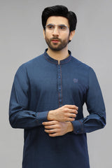 Blue Cotton Shalwar Kameez - Diners